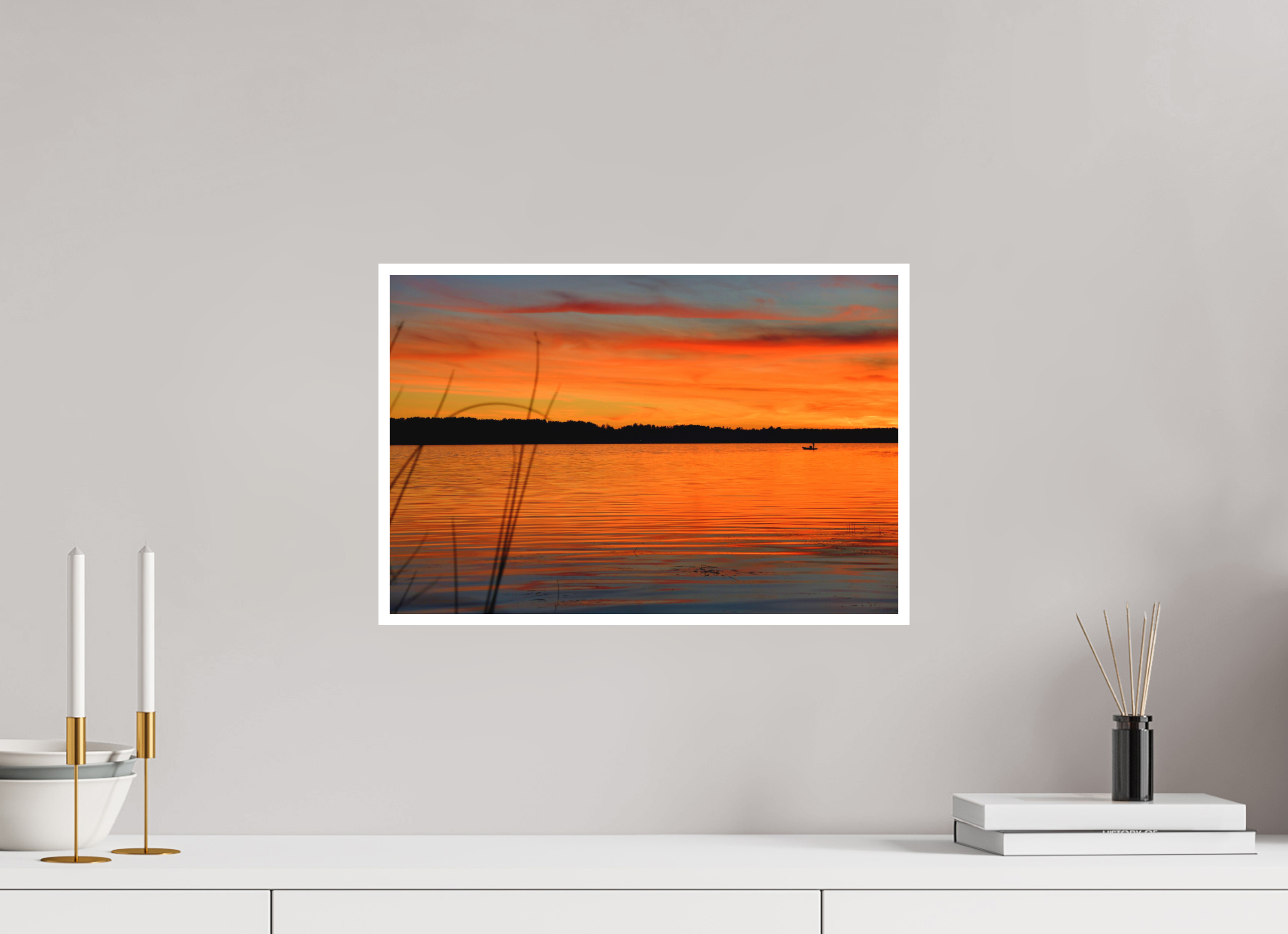 45 x 30 cm, Hahnemuhle Photo Rag 308gsm Gliclee Fine Art Paper AUTUMN RIVERSIDE SUNSET