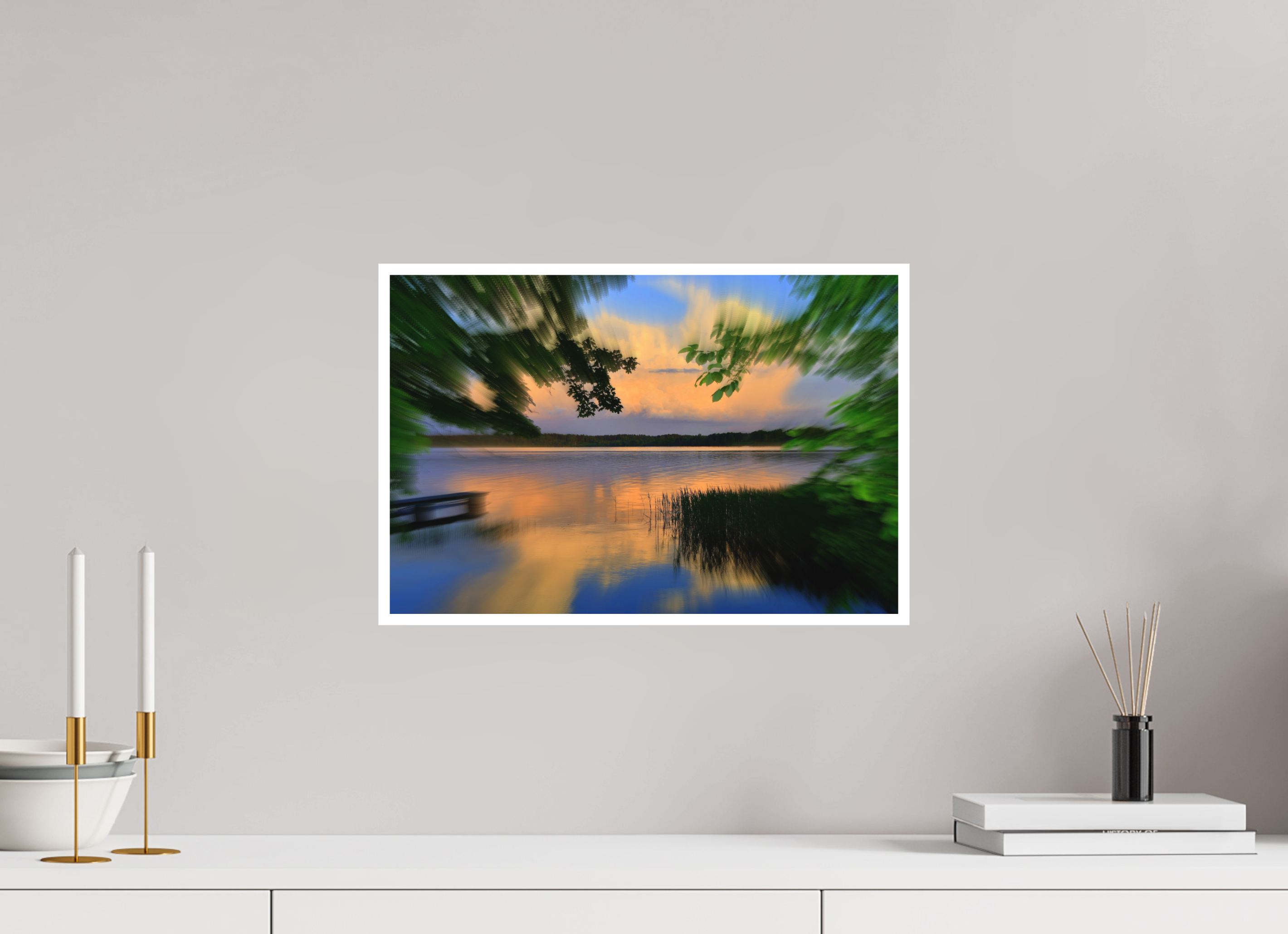 45 x 30 cm, Hahnemuhle Photo Rag 308gsm Gliclee Fine Art Paper SUMMER RIVERSIDE SUNSET