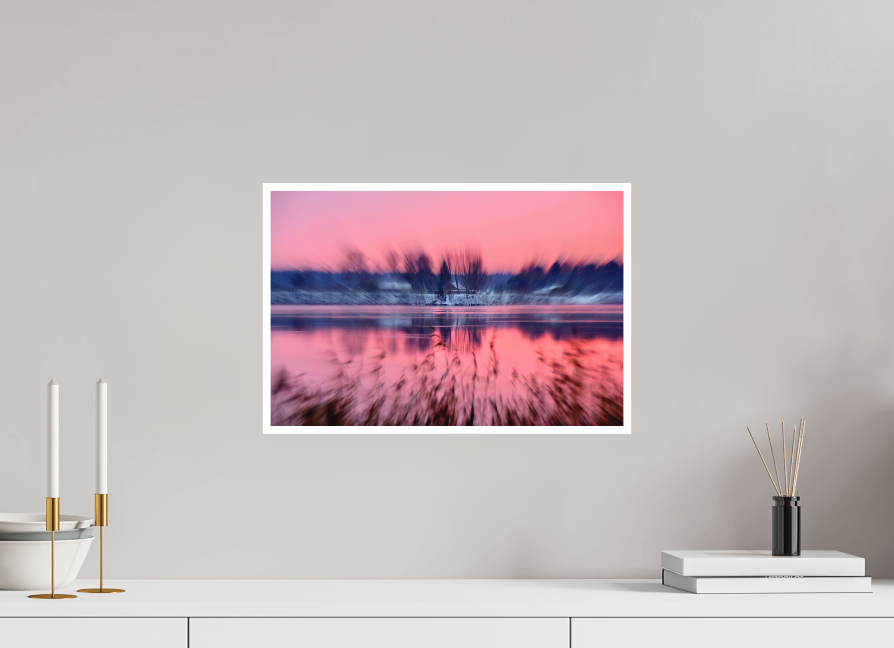 45 x 30 cm, Hahnemuhle Photo Rag 308gsm Gliclee Fine Art Paper RIVERSIDE IN PINK