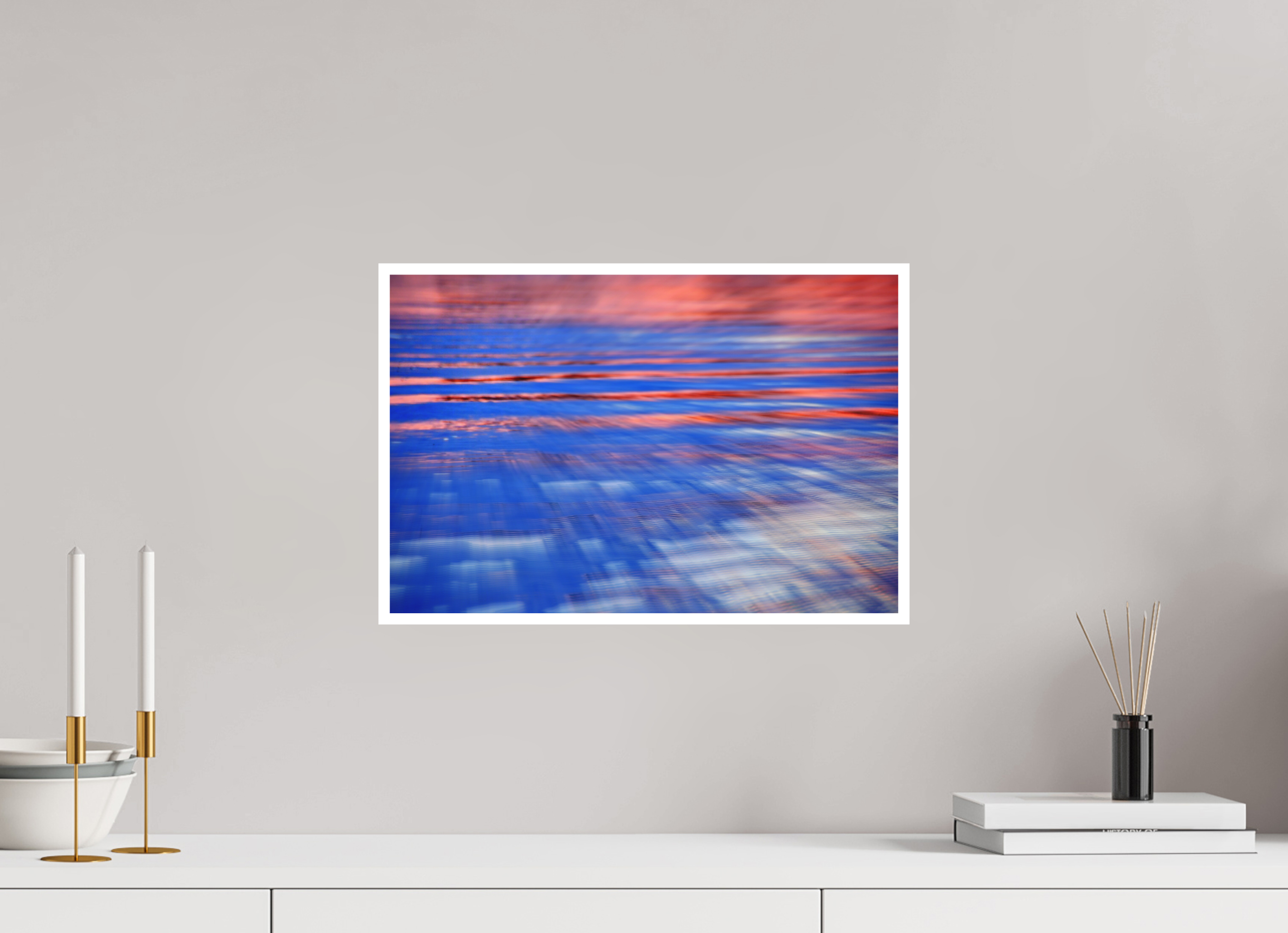 45 x 30 cm, Hahnemuhle Photo Rag 308gsm Gliclee Fine Art Paper PINK WATER STRIPES