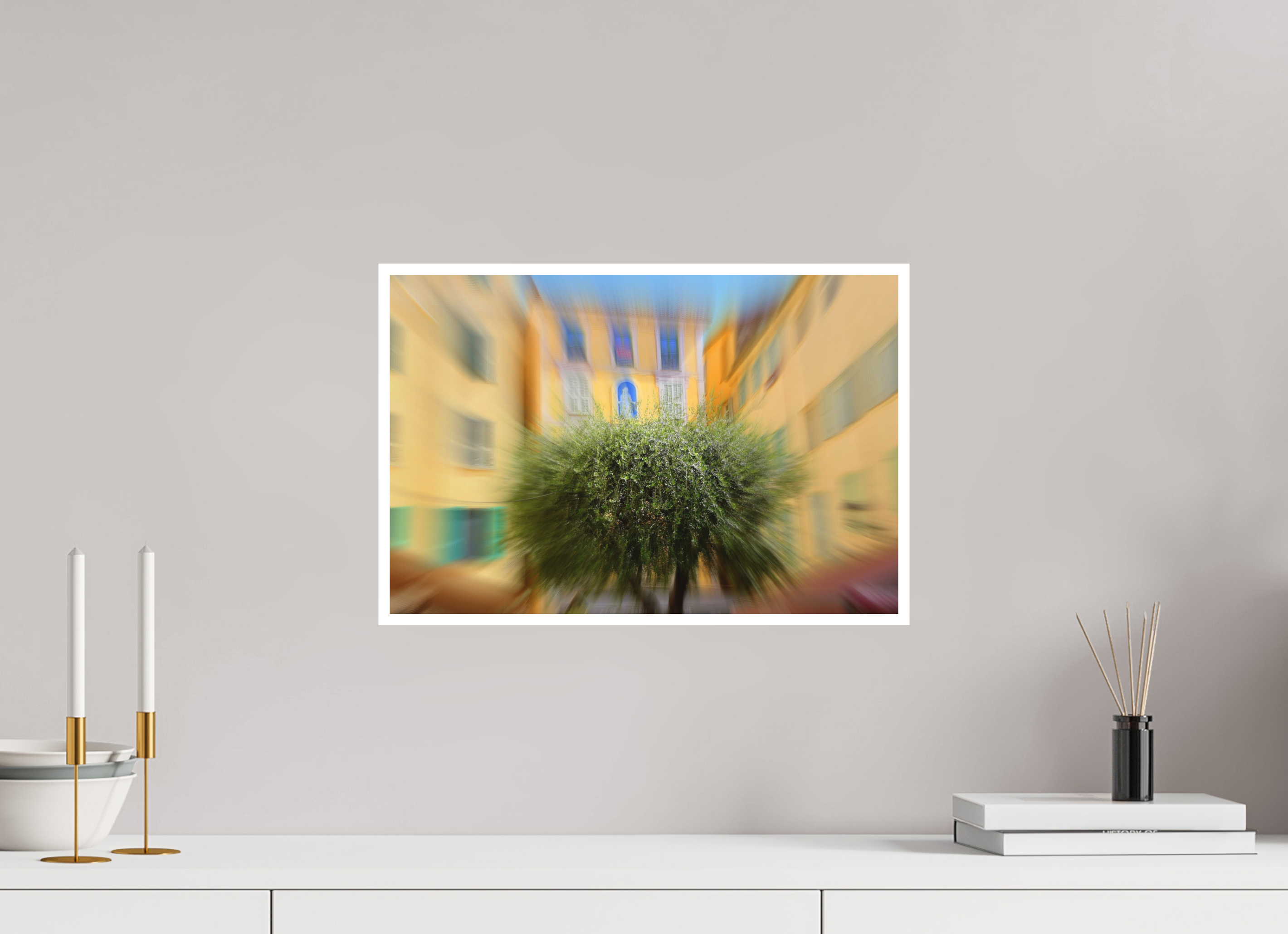 45 x 30 cm, Hahnemuhle Photo Rag 308gsm Gliclee Fine Art Paper OLIVE TREE IN THE EMBRACE OF THE HOUSES