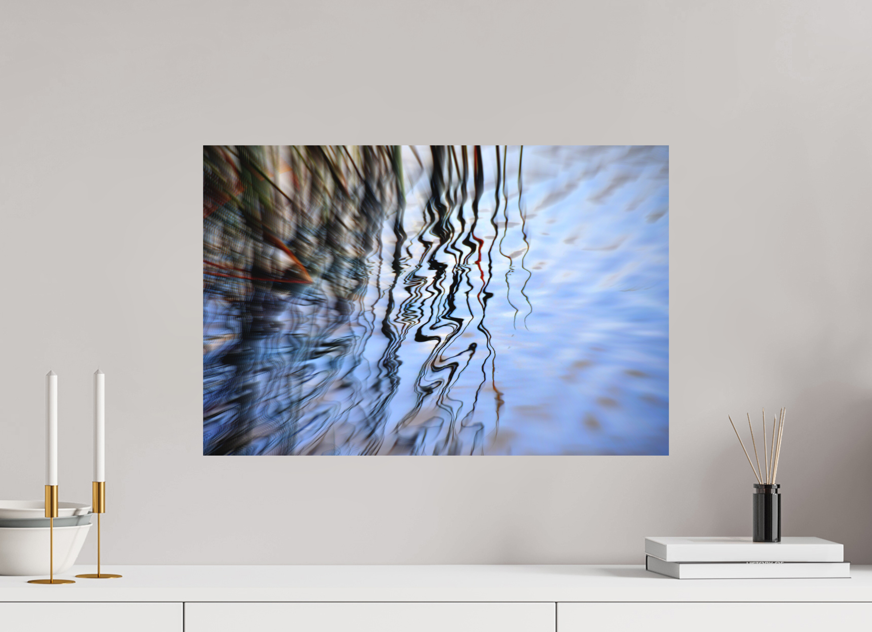 60 x 40 cm, Direct Print on Aluminium Dibond Colour CURLY REFLECTIONS