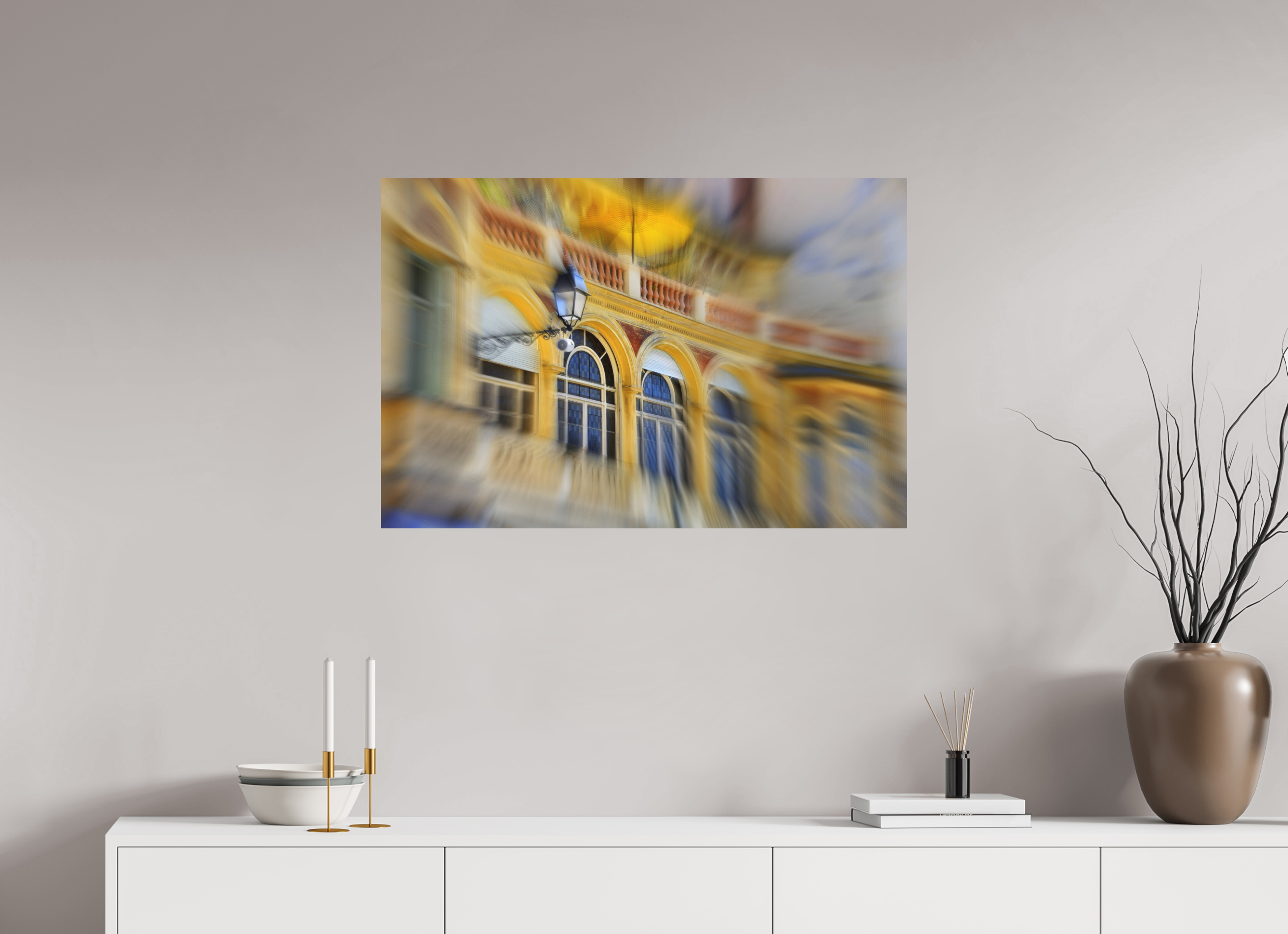 90 x 60 cm, Direct Print on Aluminium Dibond Colour MEDITERRANEAN WINDOWS