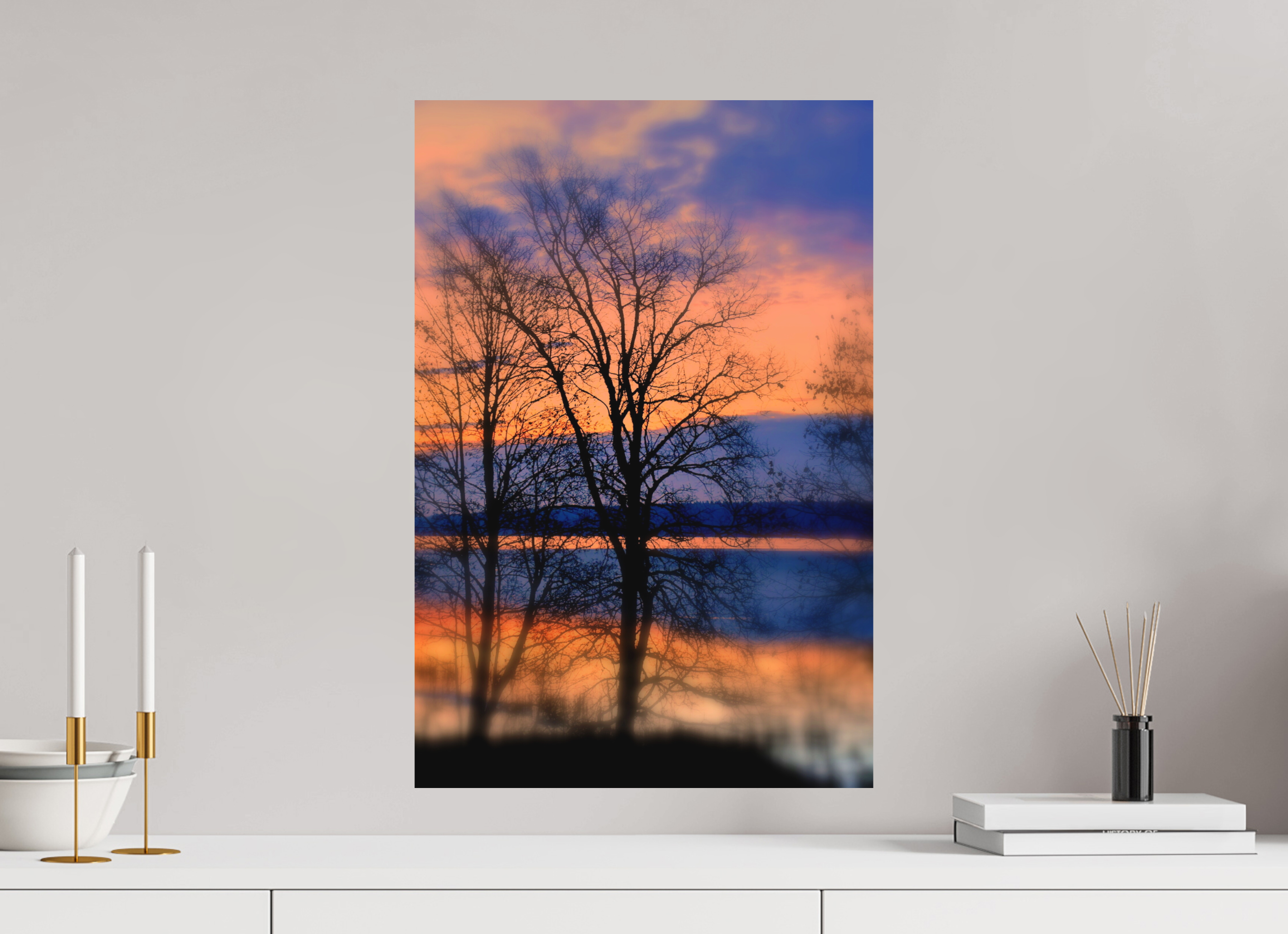 40 x 60 cm, Direct Print on Aluminium Dibond Colour NOVEMBER TREES