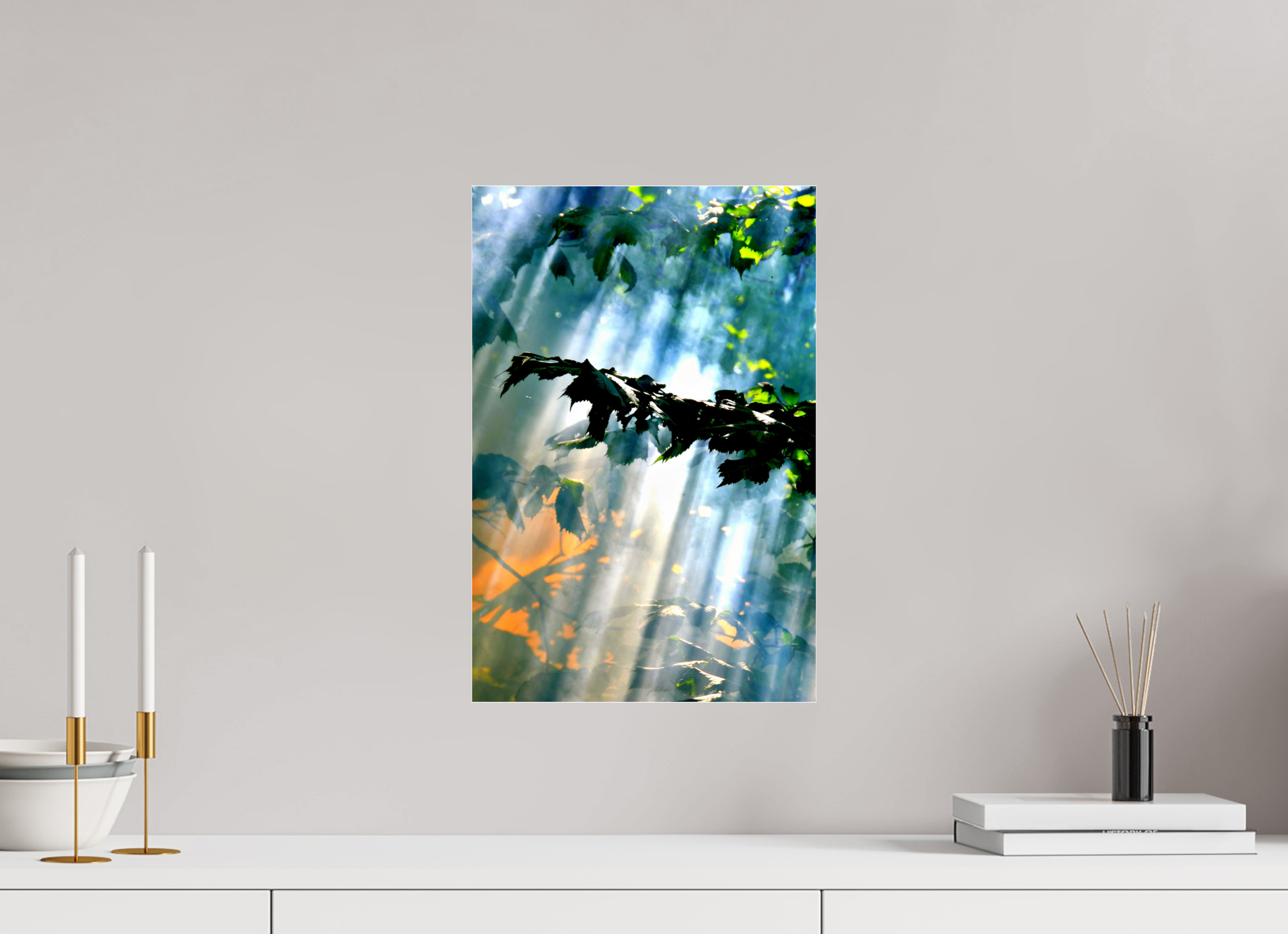30 x 45 cm, Under Acrylic Glass Colour FLOW OF SOFT LIGHT