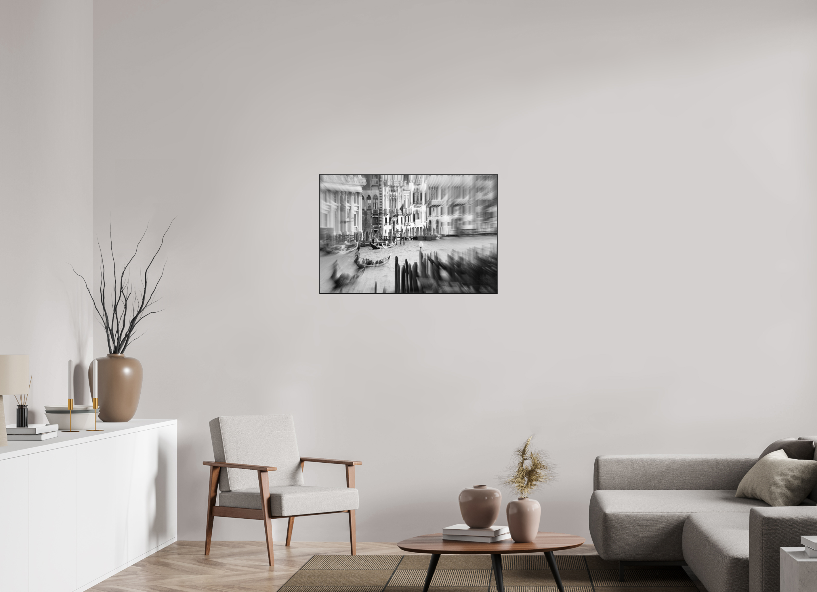 90 x 60 cm, Black_metal_frame_Dibond TIMELESS VENICE