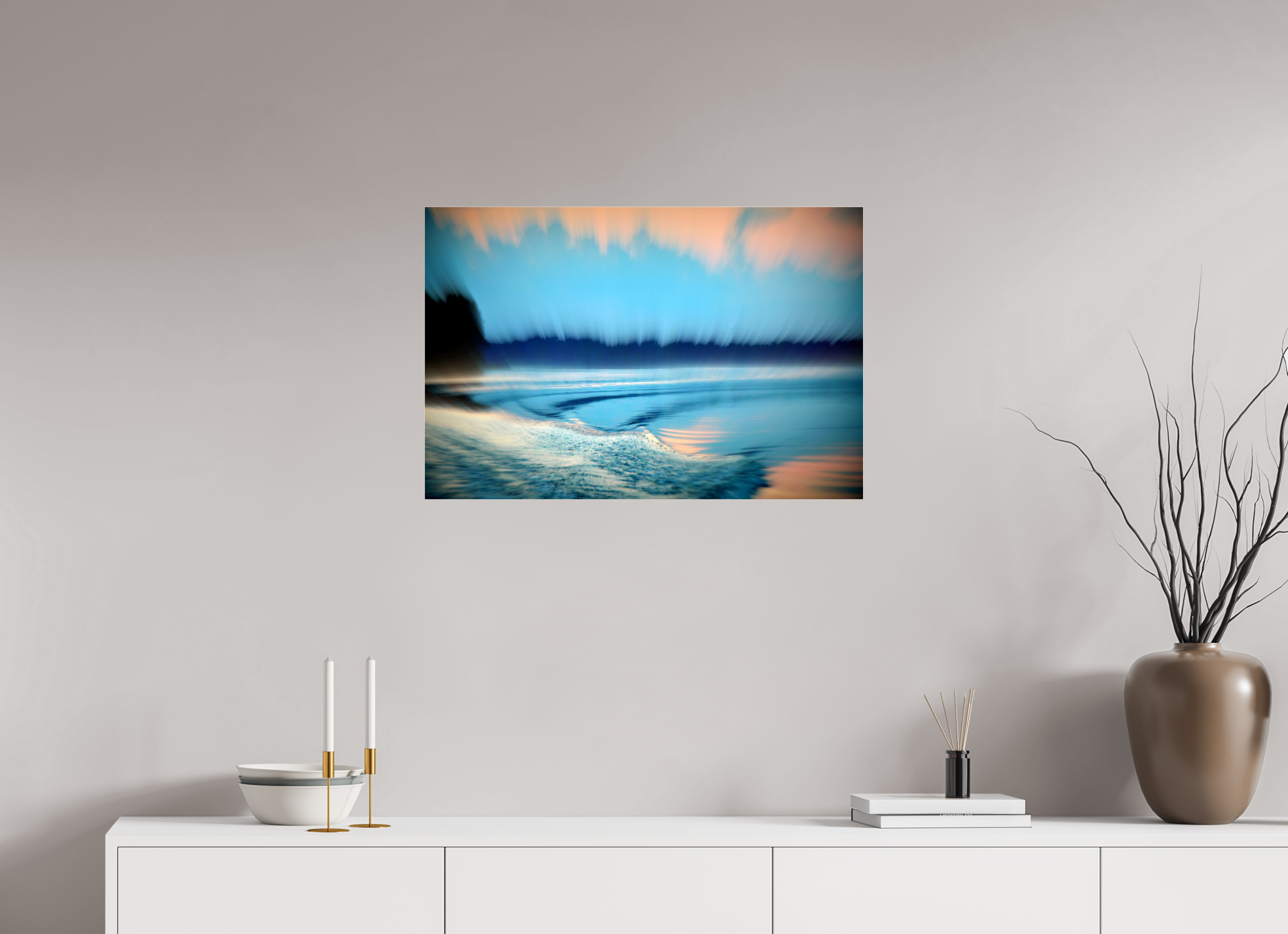 75 x 50 cm, Under Acrylic Glass Colour BEHIND THE BOAT