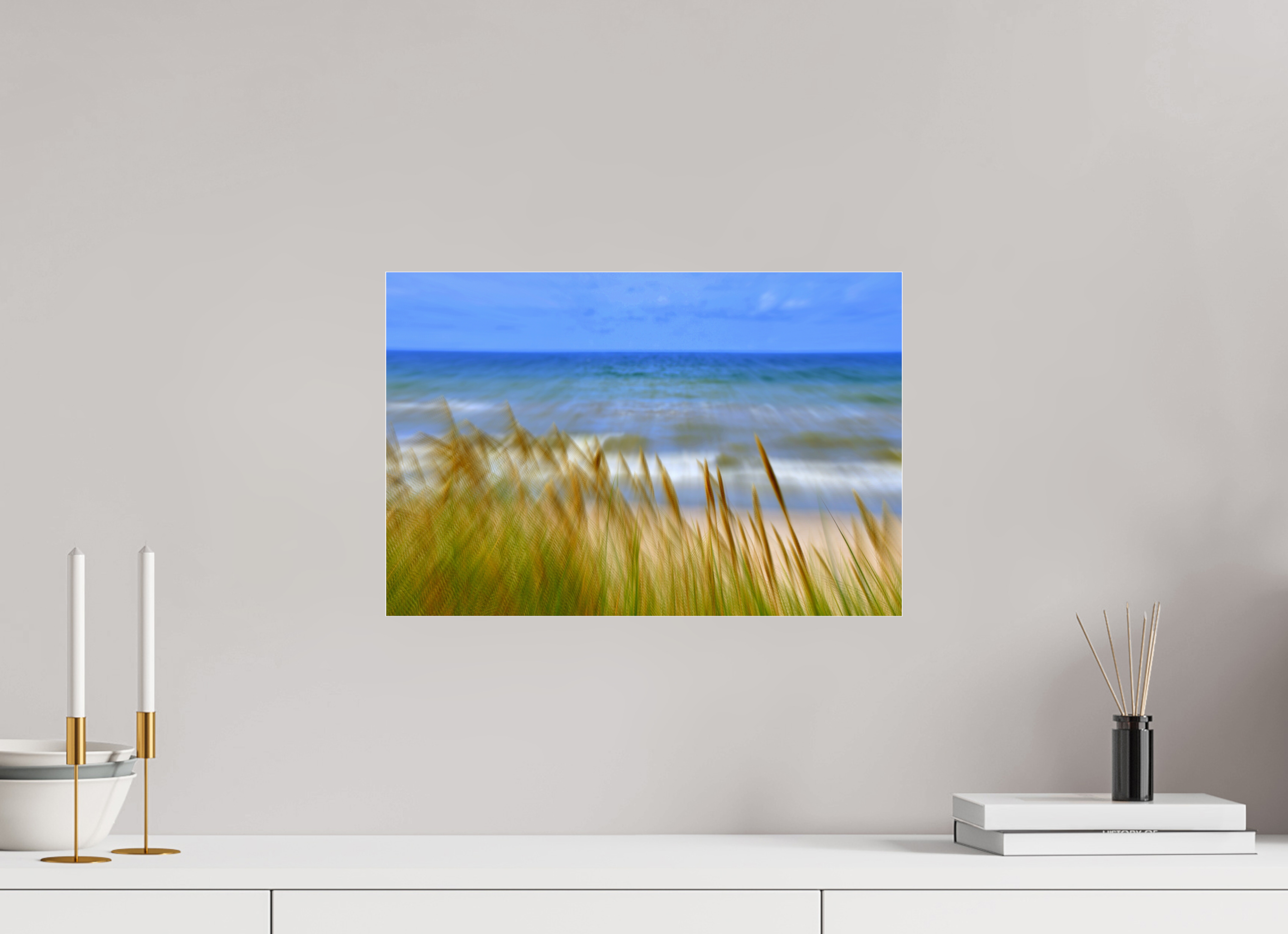 45 x 30 cm, Under Acrylic Glass Colour BALTIC SEA