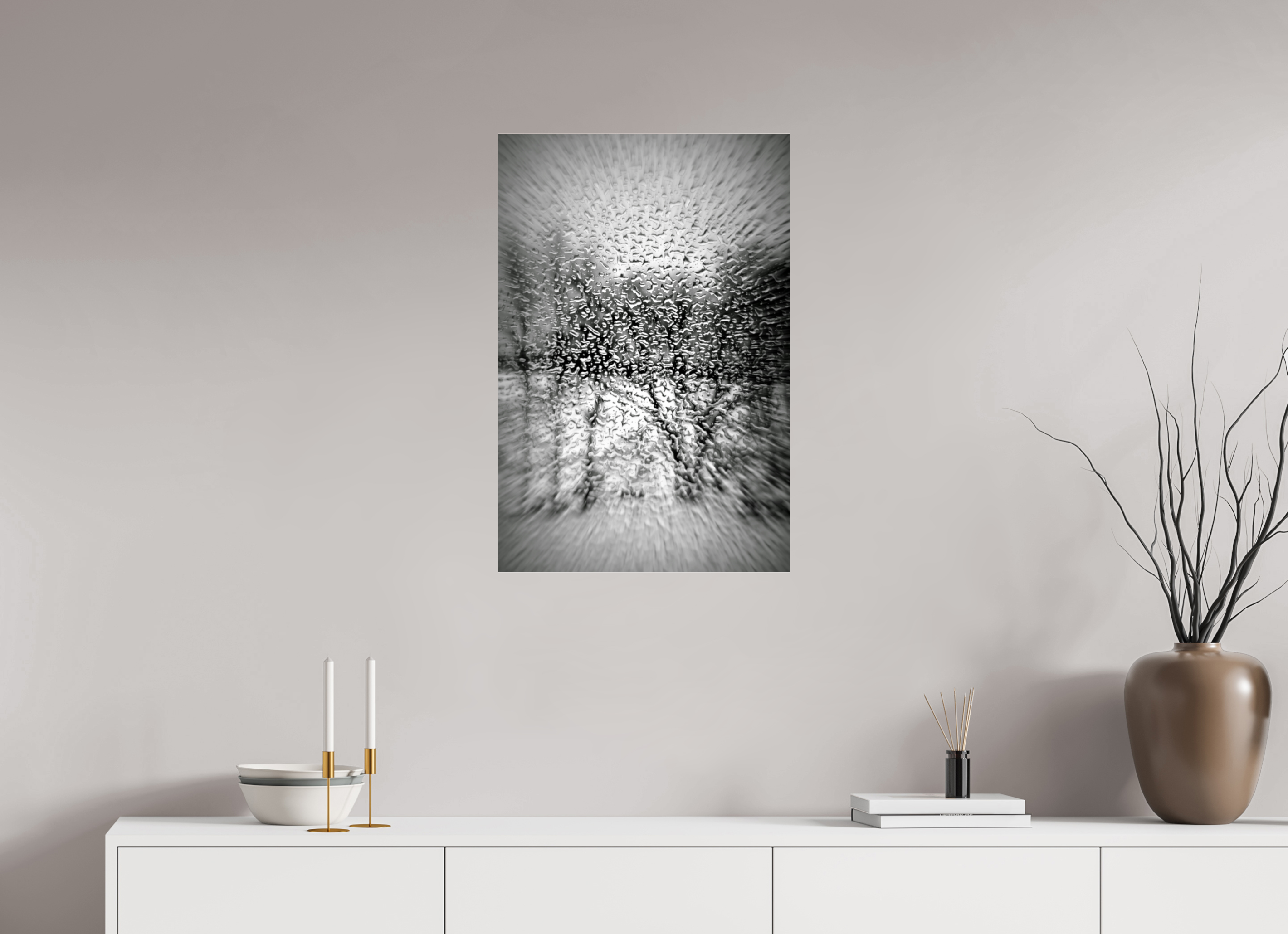50 x 75 cm, Photo Print Under Acrylic Glass WINTER TREES IN TEARS