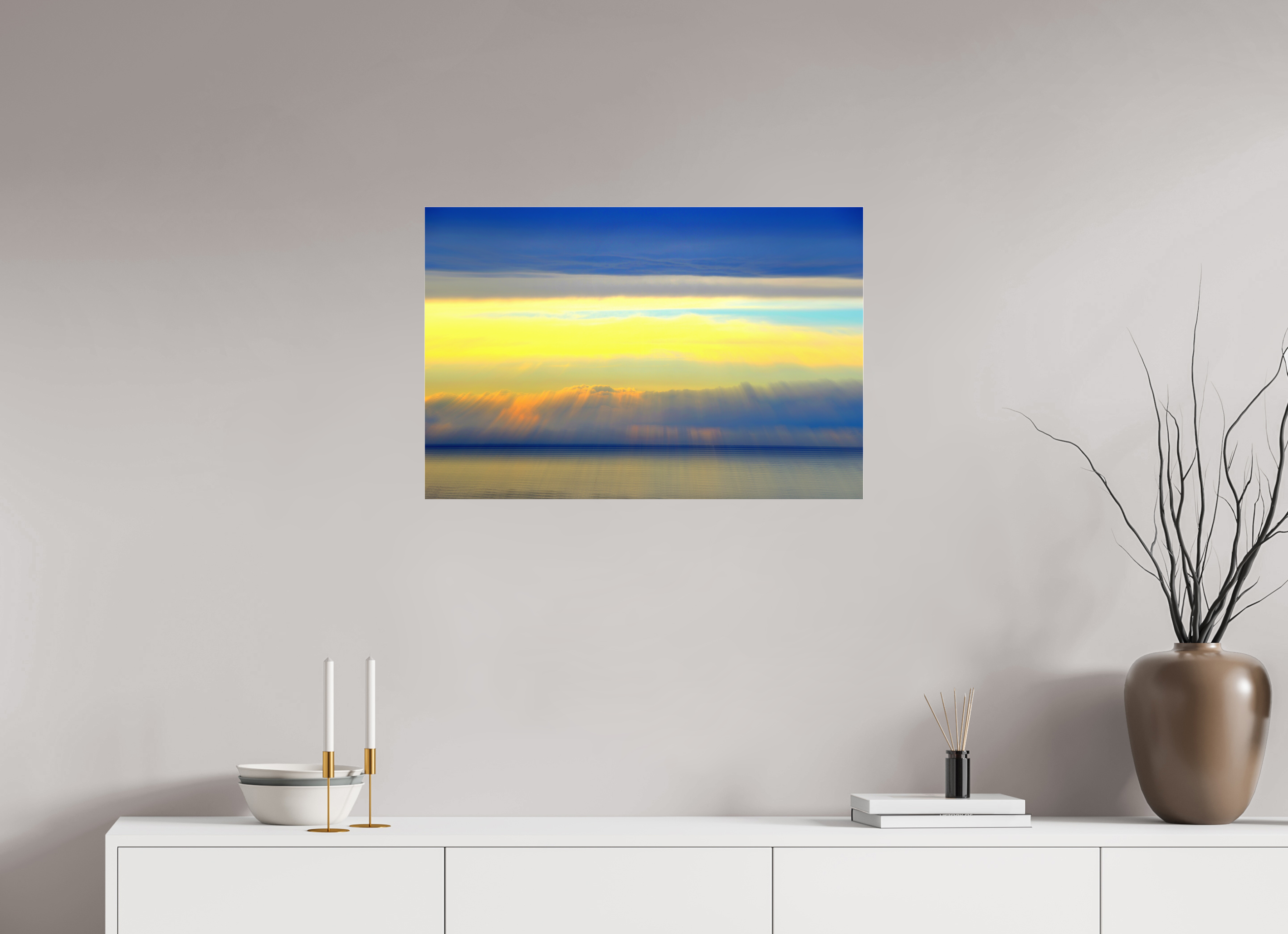 75 x 50 cm, Under Acrylic Glass Colour GOLD BETWEEN