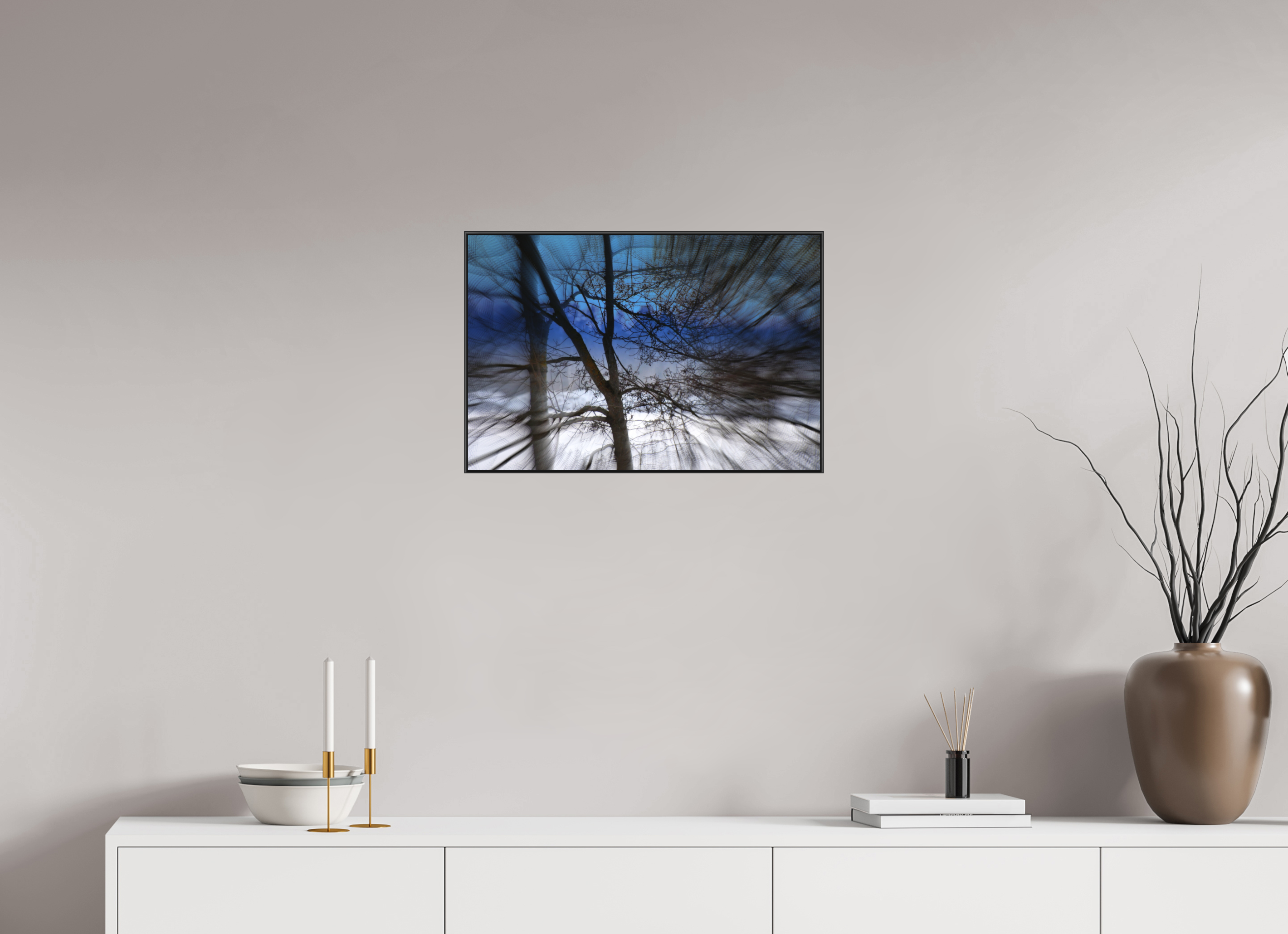 60 x 40 cm, Black_metal_frame_Dibond SAPPHIRE MYSTERY