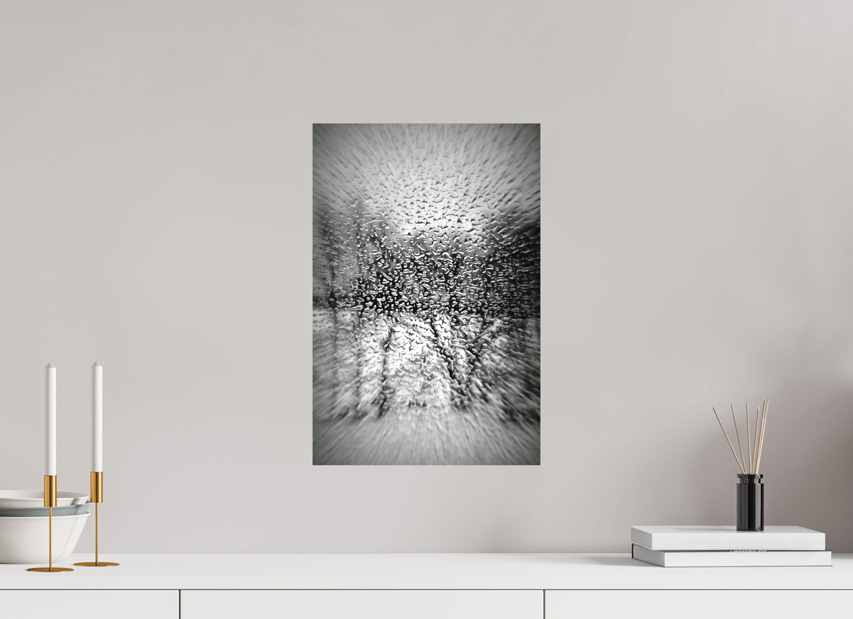 30 x 45 cm, Direct Print on Aluminium Dibond_Black_and_White WINTER TREES IN TEARS