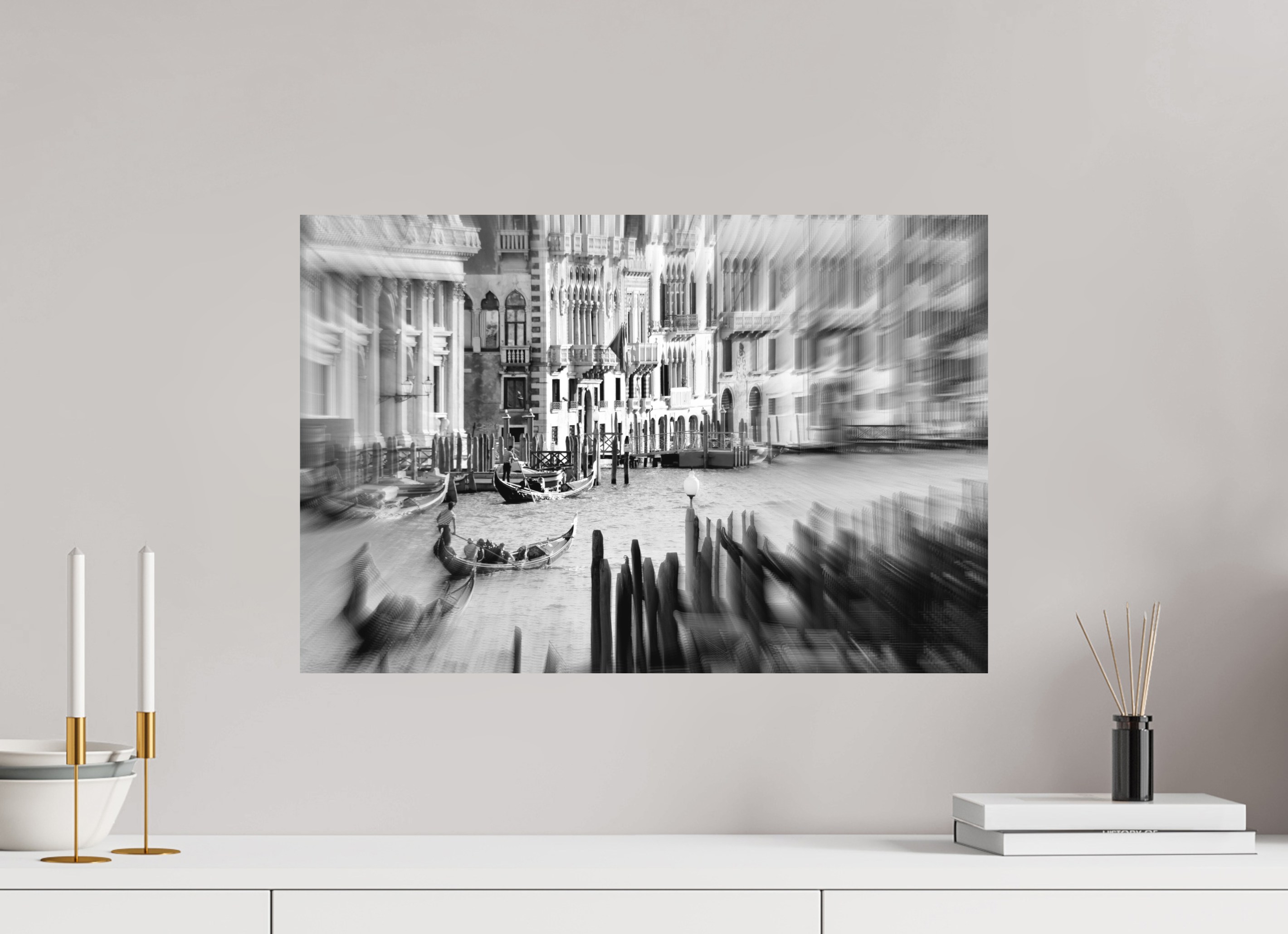 60 x 40 cm, Direct Print on Aluminium Dibond_Black_and_White TIMELESS VENICE