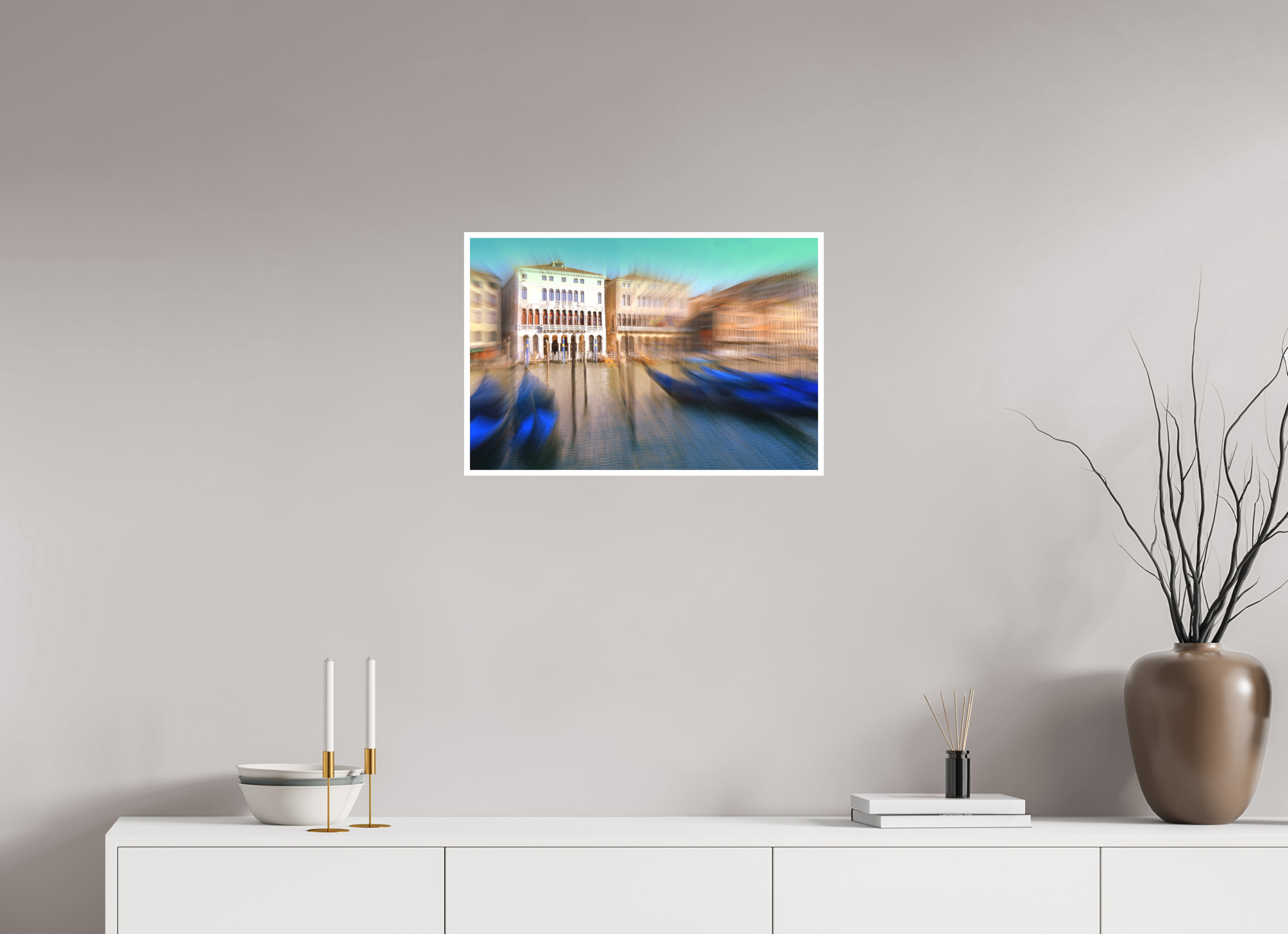 60 x 40 cm, Hahnemuhle Photo Rag 308gsm Gliclee Fine Art Paper BLUE GONDOLAS