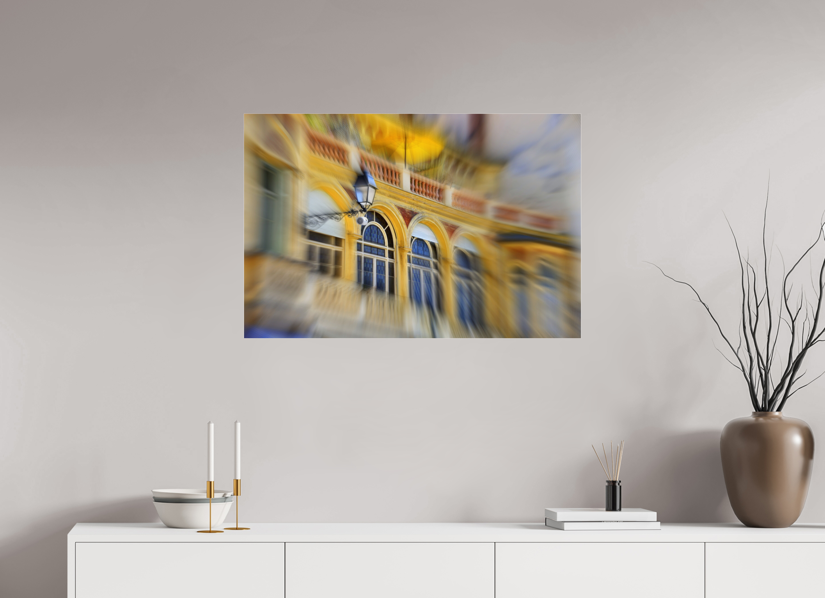 90 x 60 cm, Under Acrylic Glass Colour MEDITERRANEAN WINDOWS