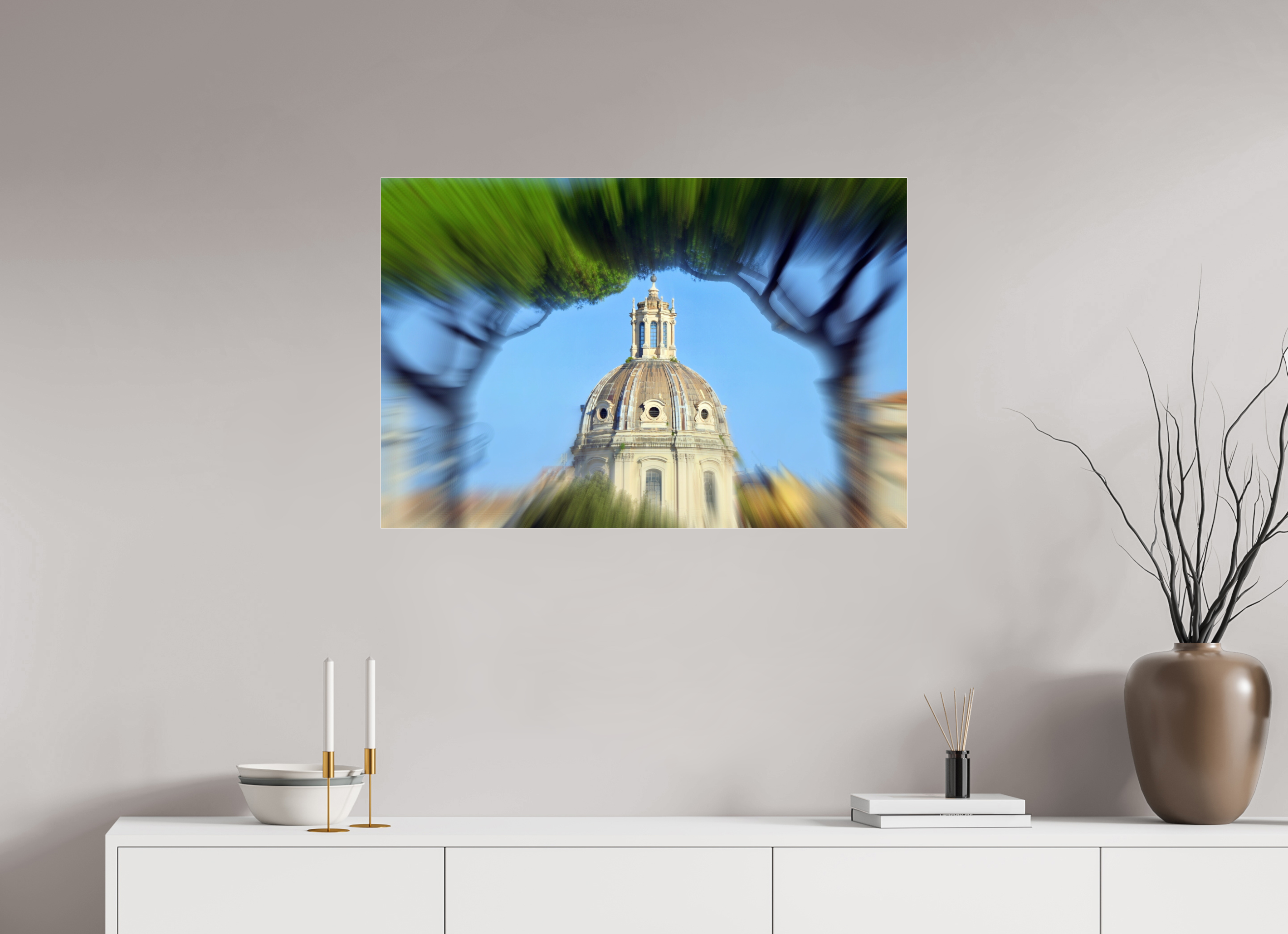 90 x 60 cm, Under Acrylic Glass Colour ETERNAL ROME
