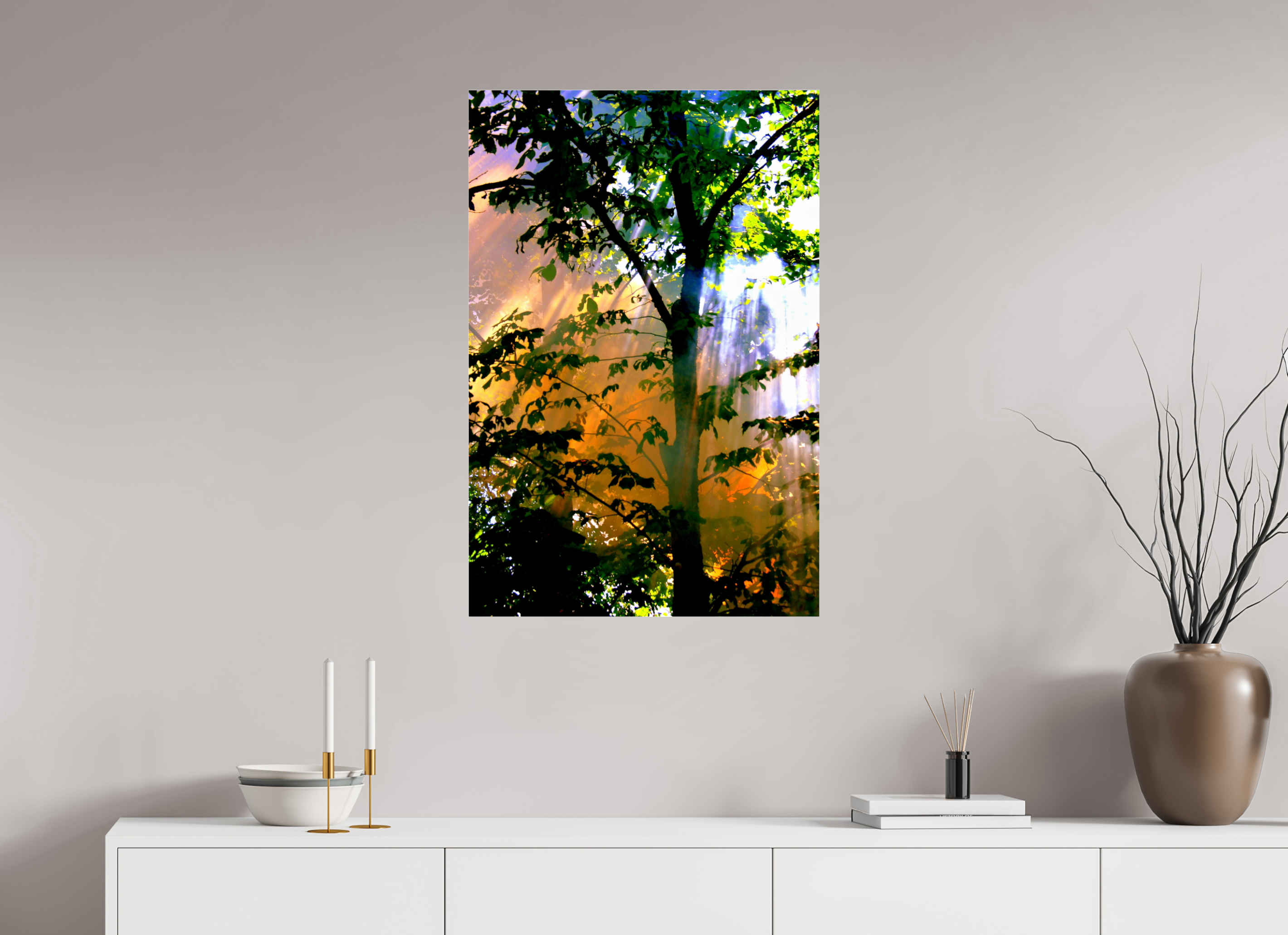 60 x 90 cm, Under Acrylic Glass Colour TOUCH OF NATURE WISPER