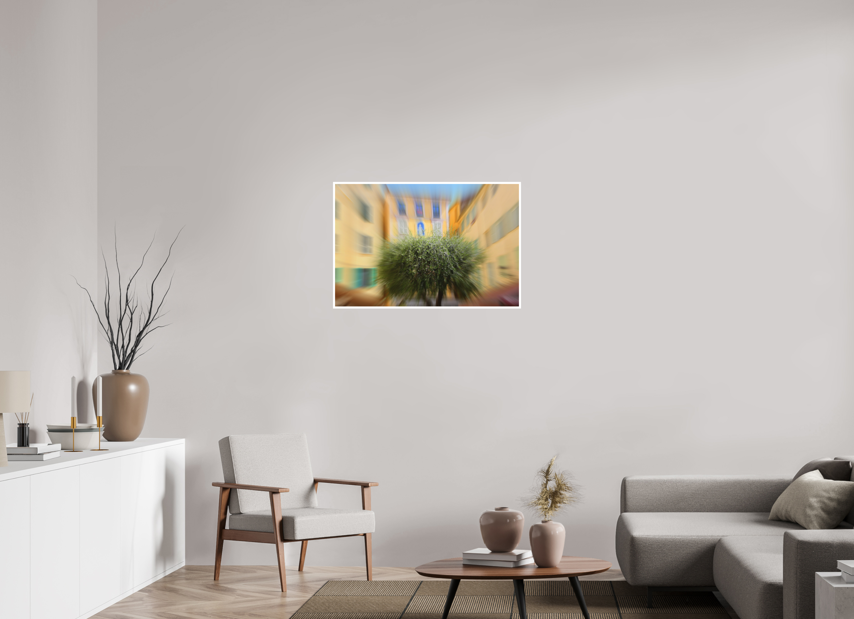 90 x 60 cm, Hahnemuhle Photo Rag 308gsm Gliclee Fine Art Paper OLIVE TREE IN THE EMBRACE OF THE HOUSES