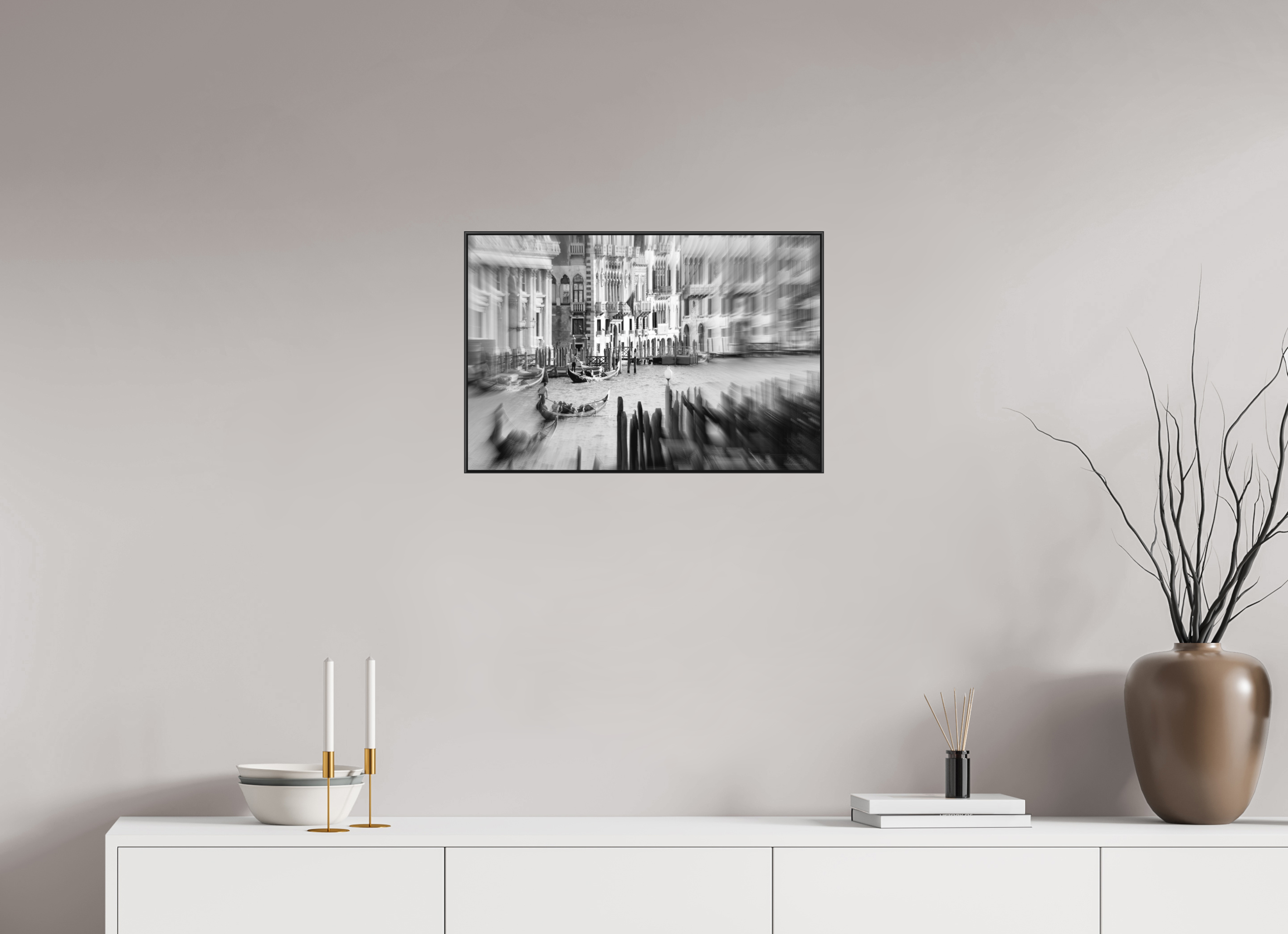 60 x 40 cm, Black_metal_frame_Dibond TIMELESS VENICE