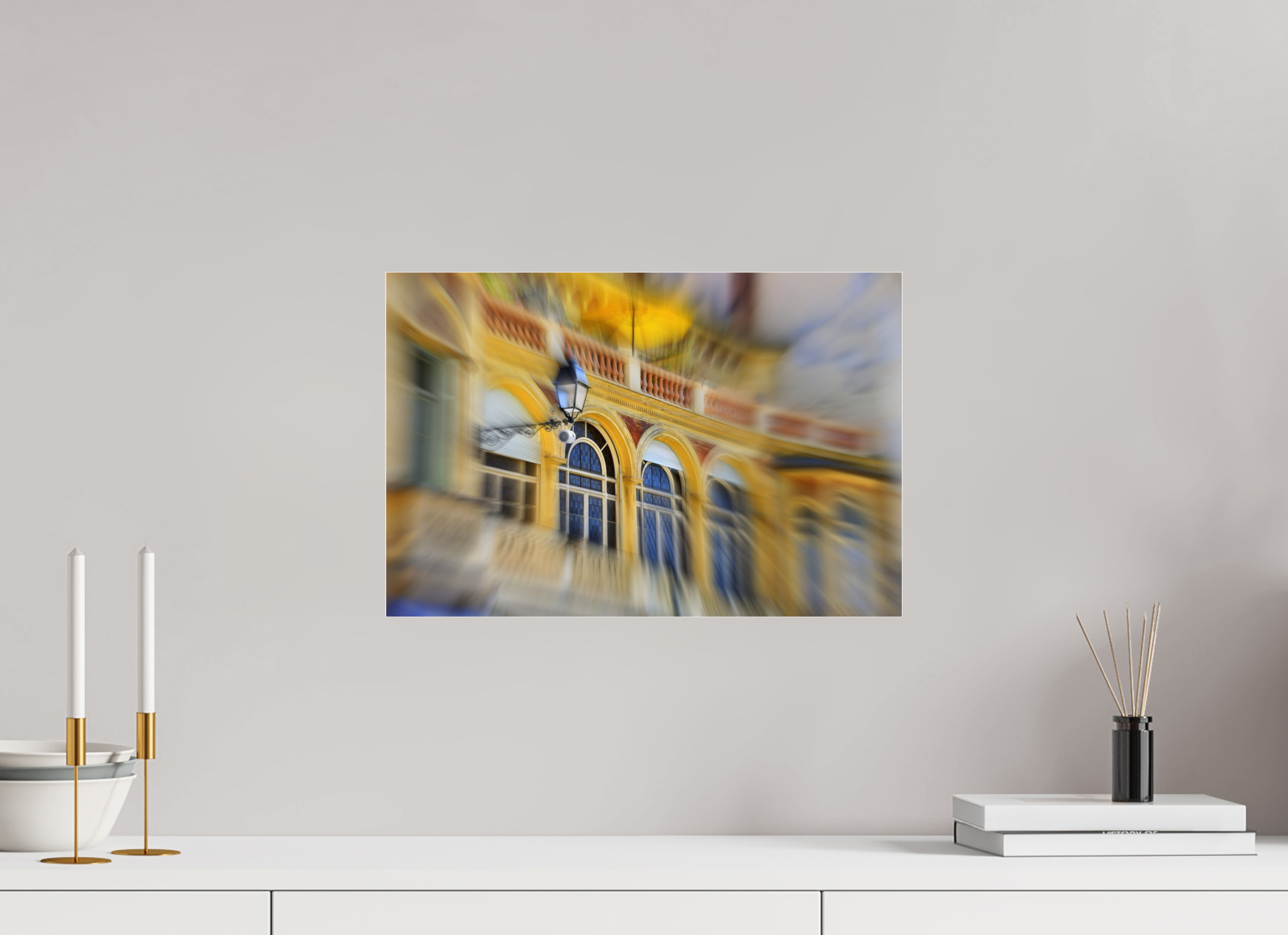45 x 30 cm, Under Acrylic Glass Colour MEDITERRANEAN WINDOWS
