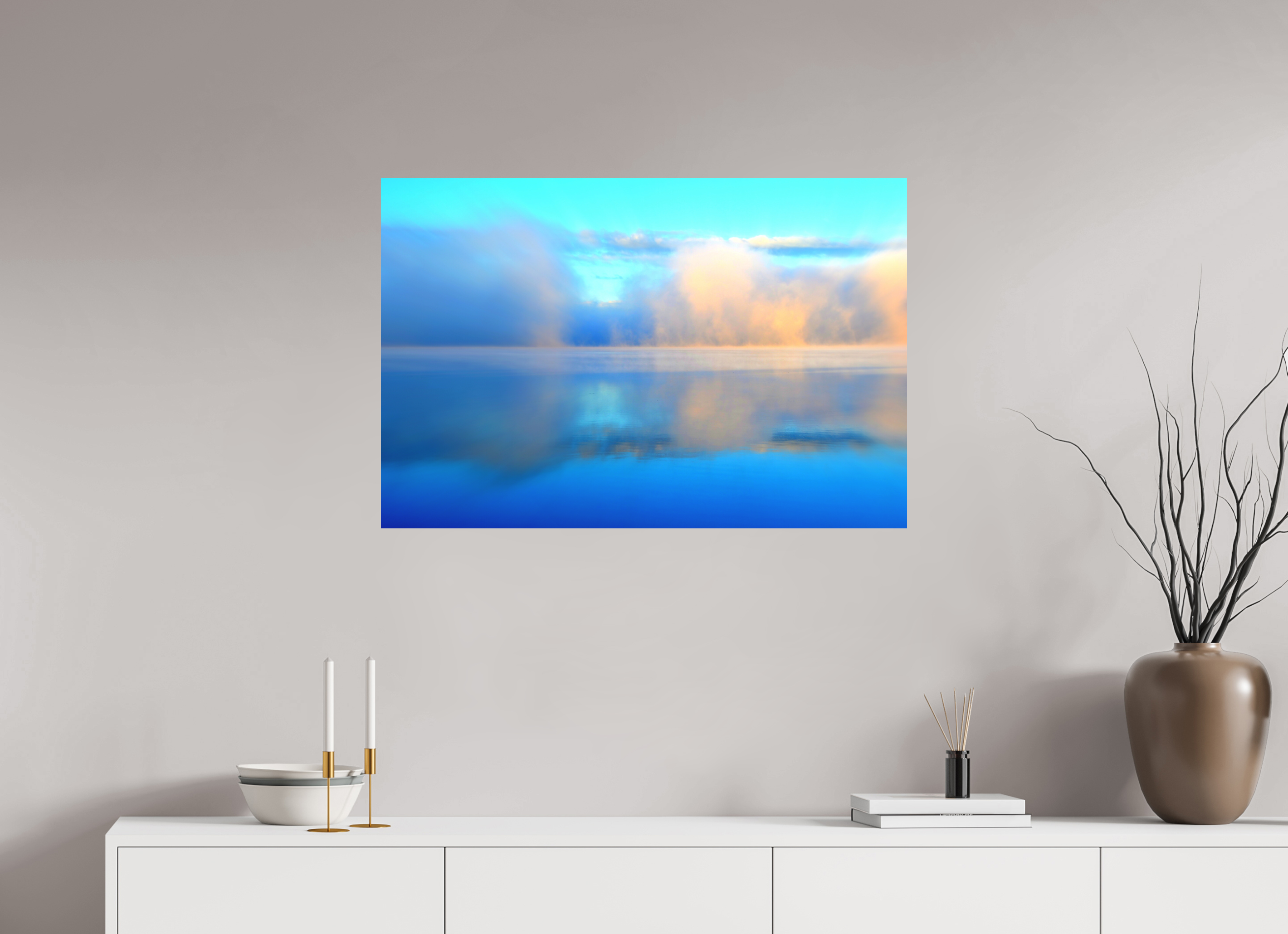 90 x 60 cm, Direct Print on Aluminium Dibond Colour CALMNESS