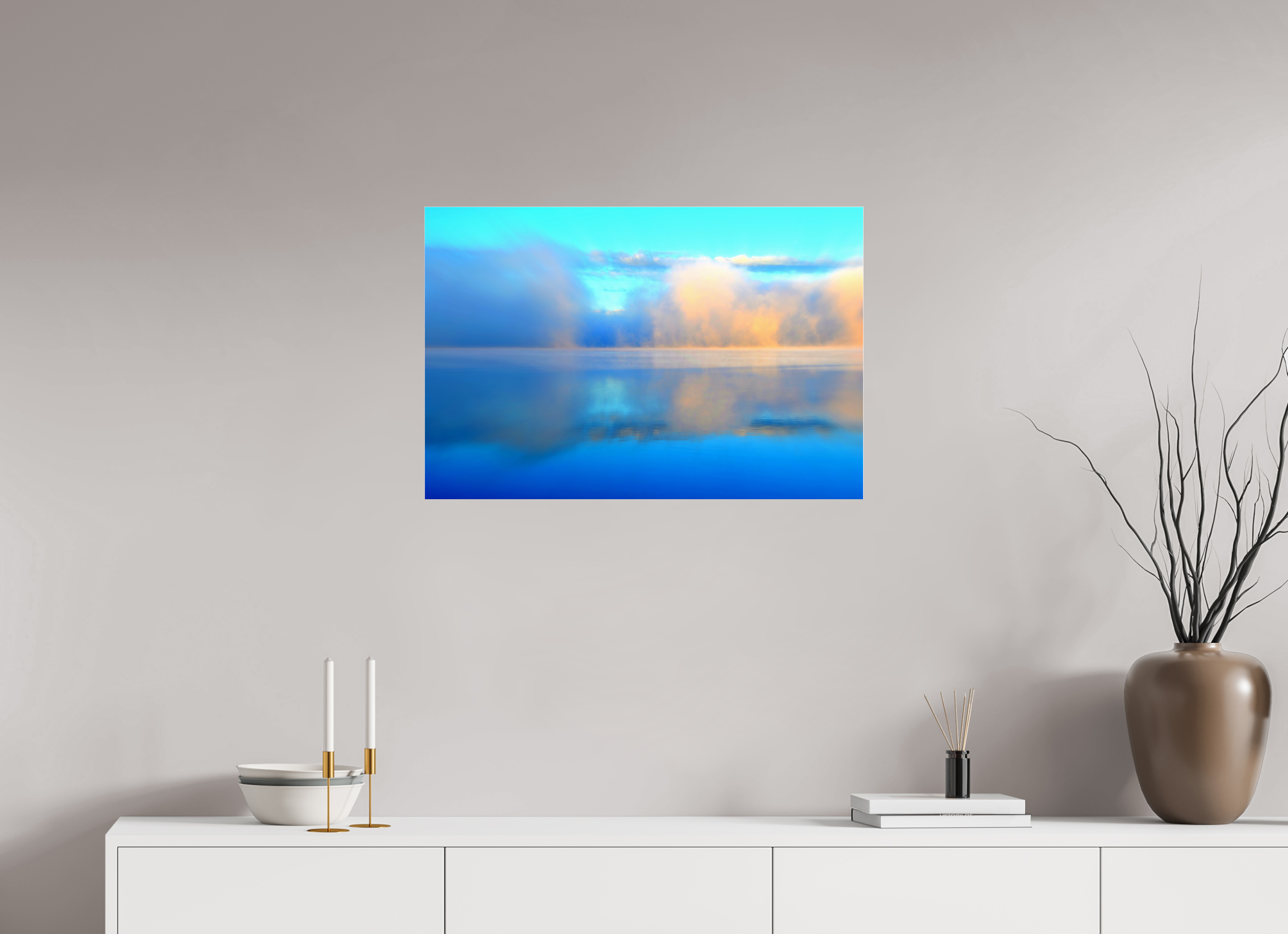 75 x 50 cm, Under Acrylic Glass Colour CALMNESS