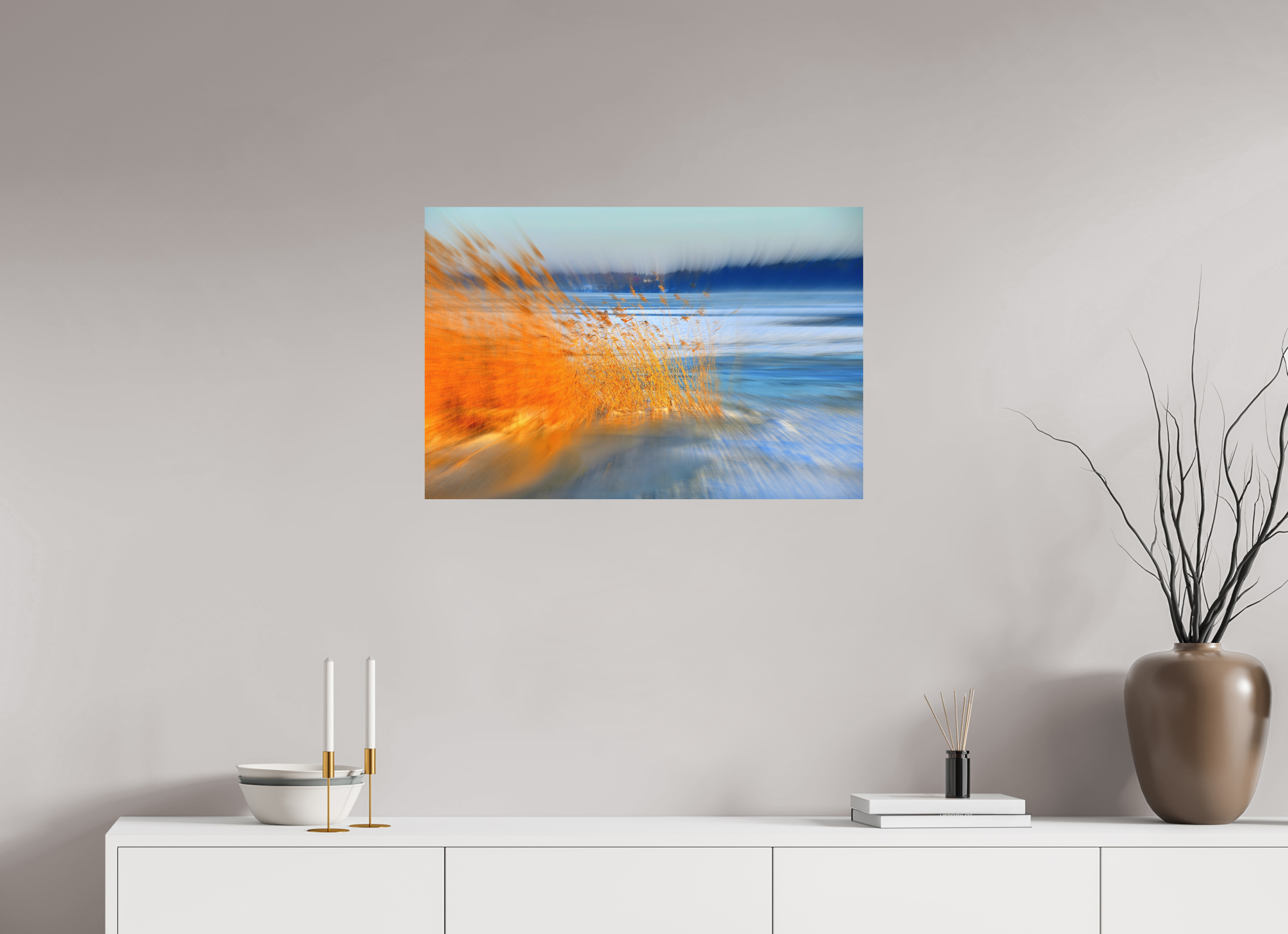 75 x 50 cm, Direct Print on Aluminium Dibond Colour TOUCH OF GOLD