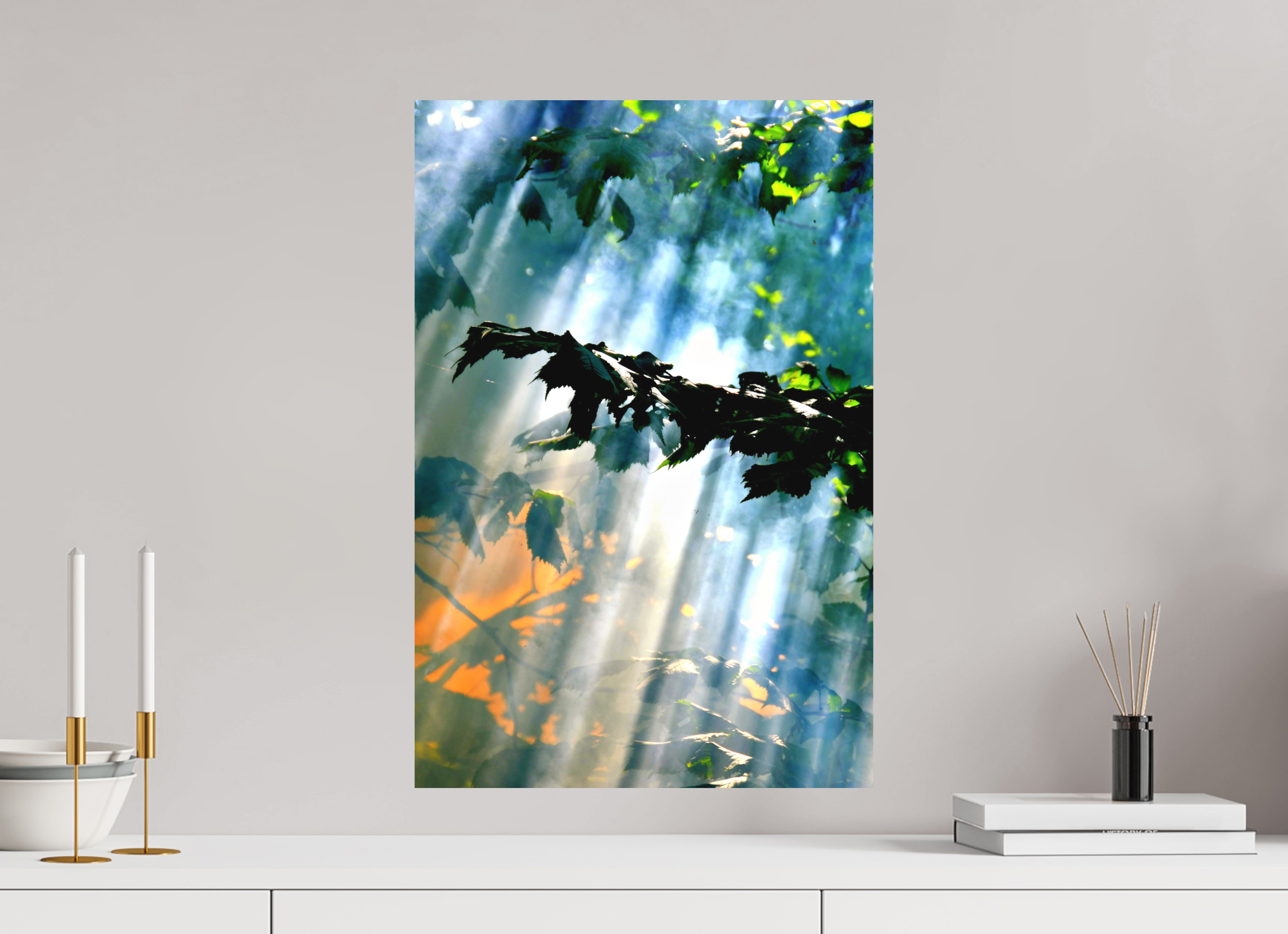 40 x 60 cm, Direct Print on Aluminium Dibond Colour FLOW OF SOFT LIGHT