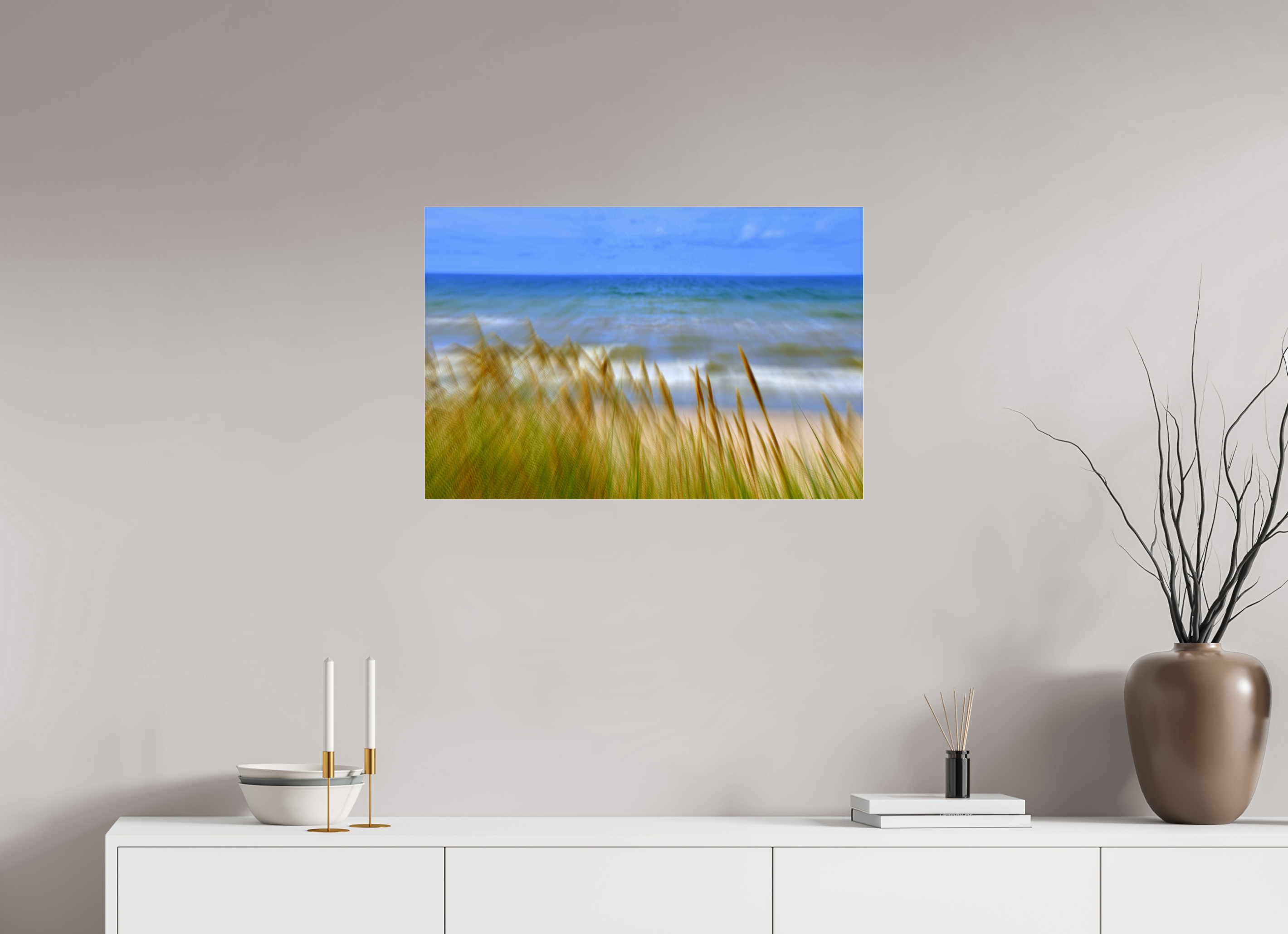75 x 50 cm, Under Acrylic Glass Colour BALTIC SEA