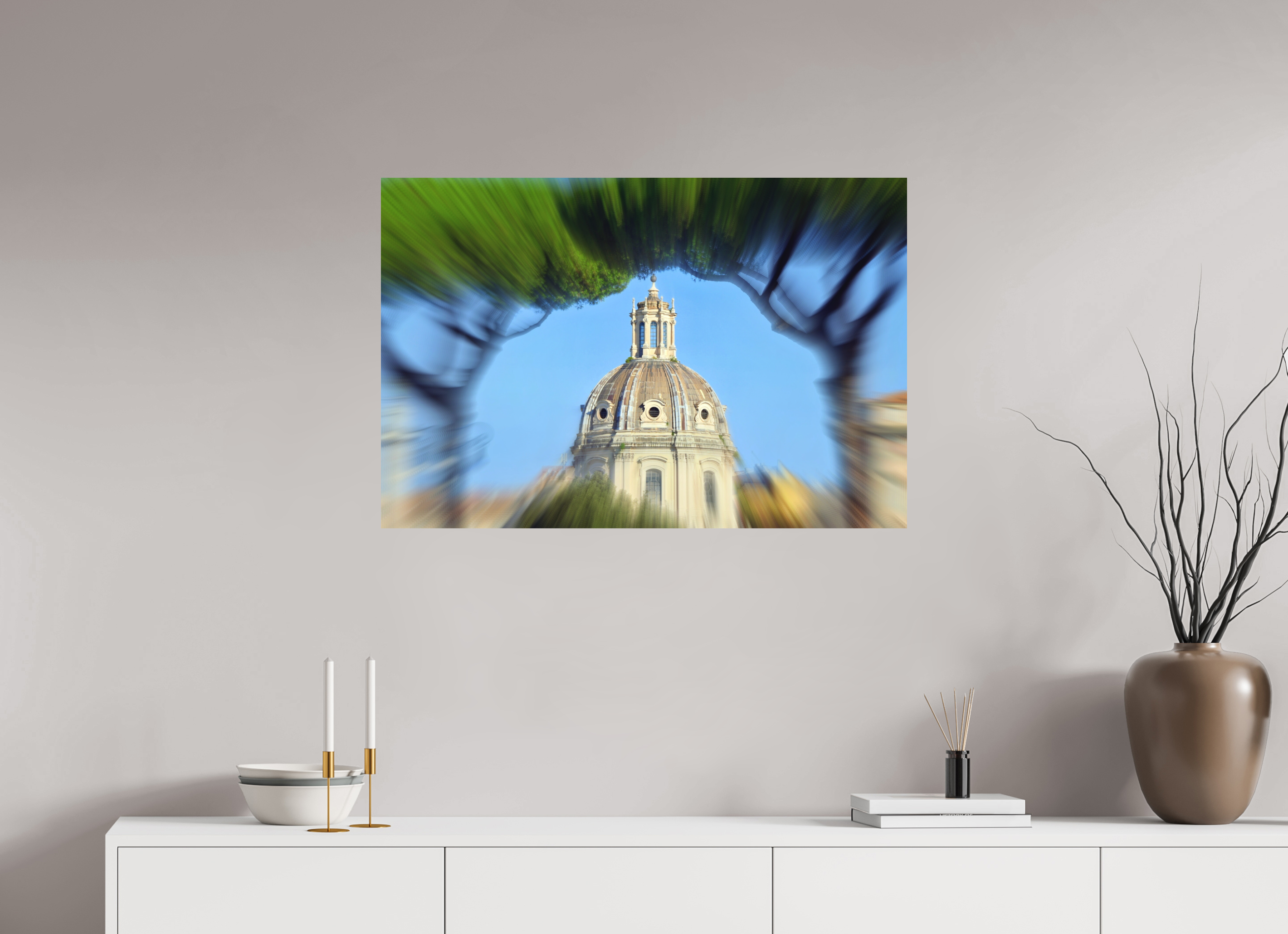 90 x 60 cm, Direct Print on Aluminium Dibond Colour ETERNAL ROME