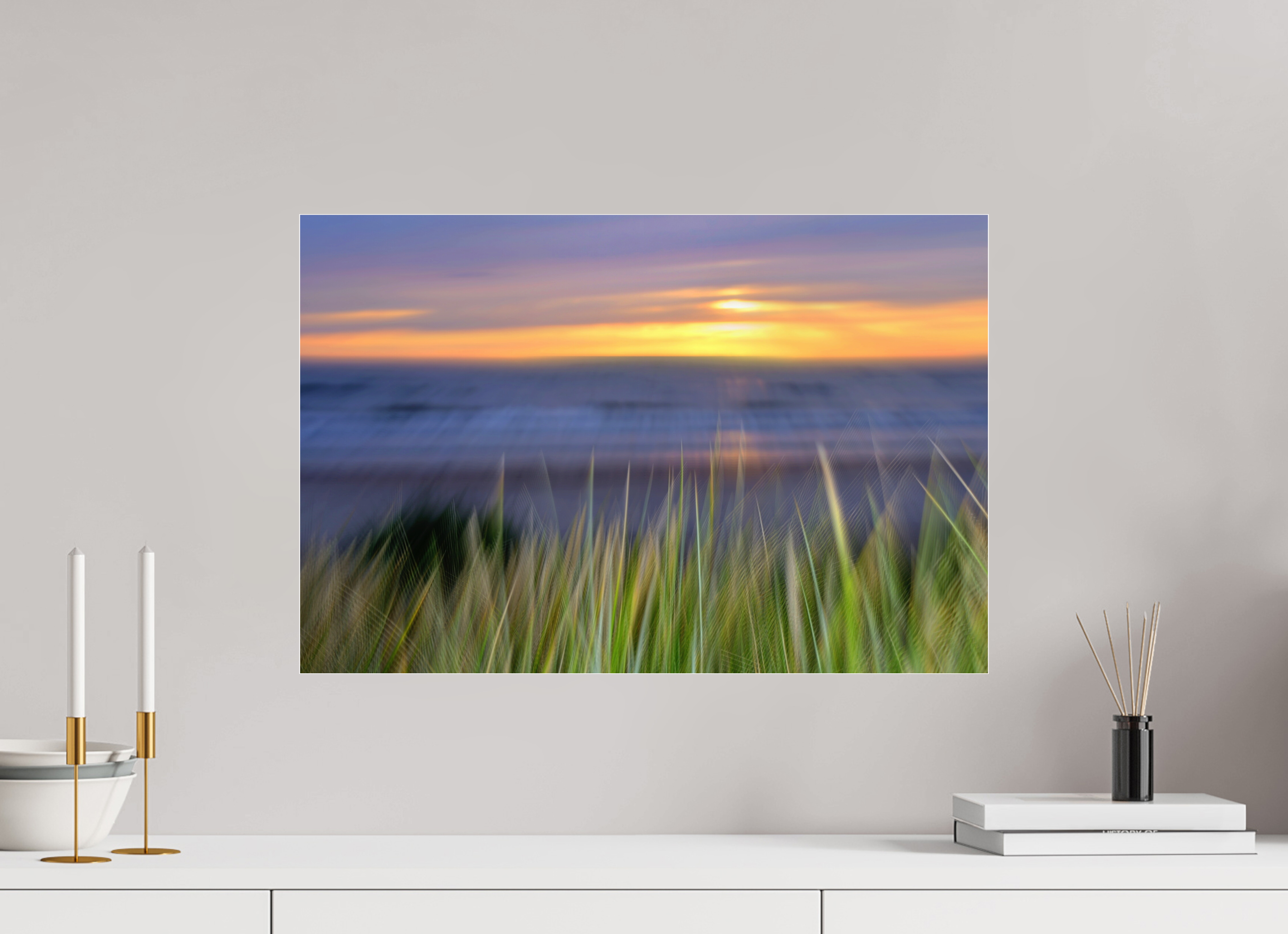 60 x 40 cm, Under Acrylic Glass Colour BALTIC SUNSET