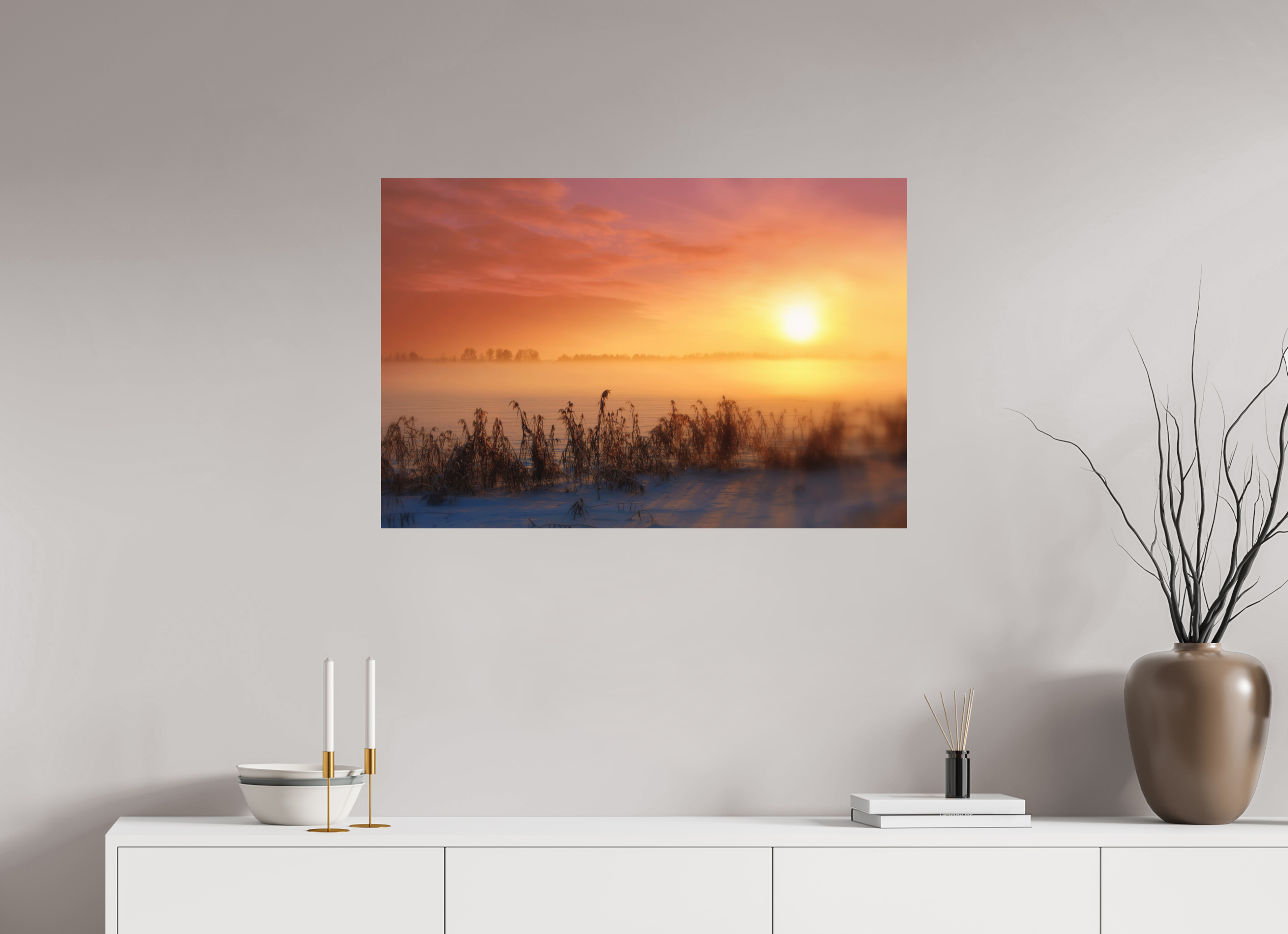 90 x 60 cm, Direct Print on Aluminium Dibond Colour CREME BRULEE