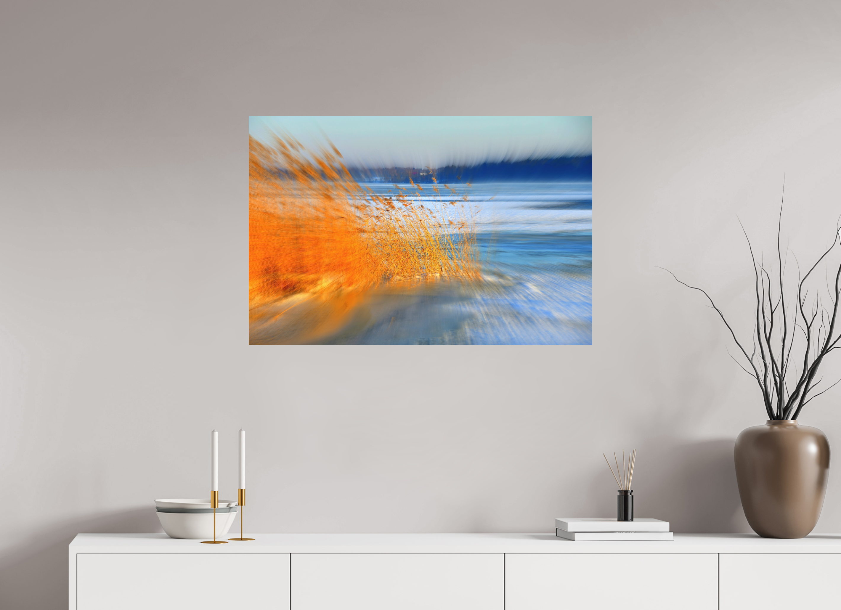 90 x 60 cm, Direct Print on Aluminium Dibond Colour TOUCH OF GOLD