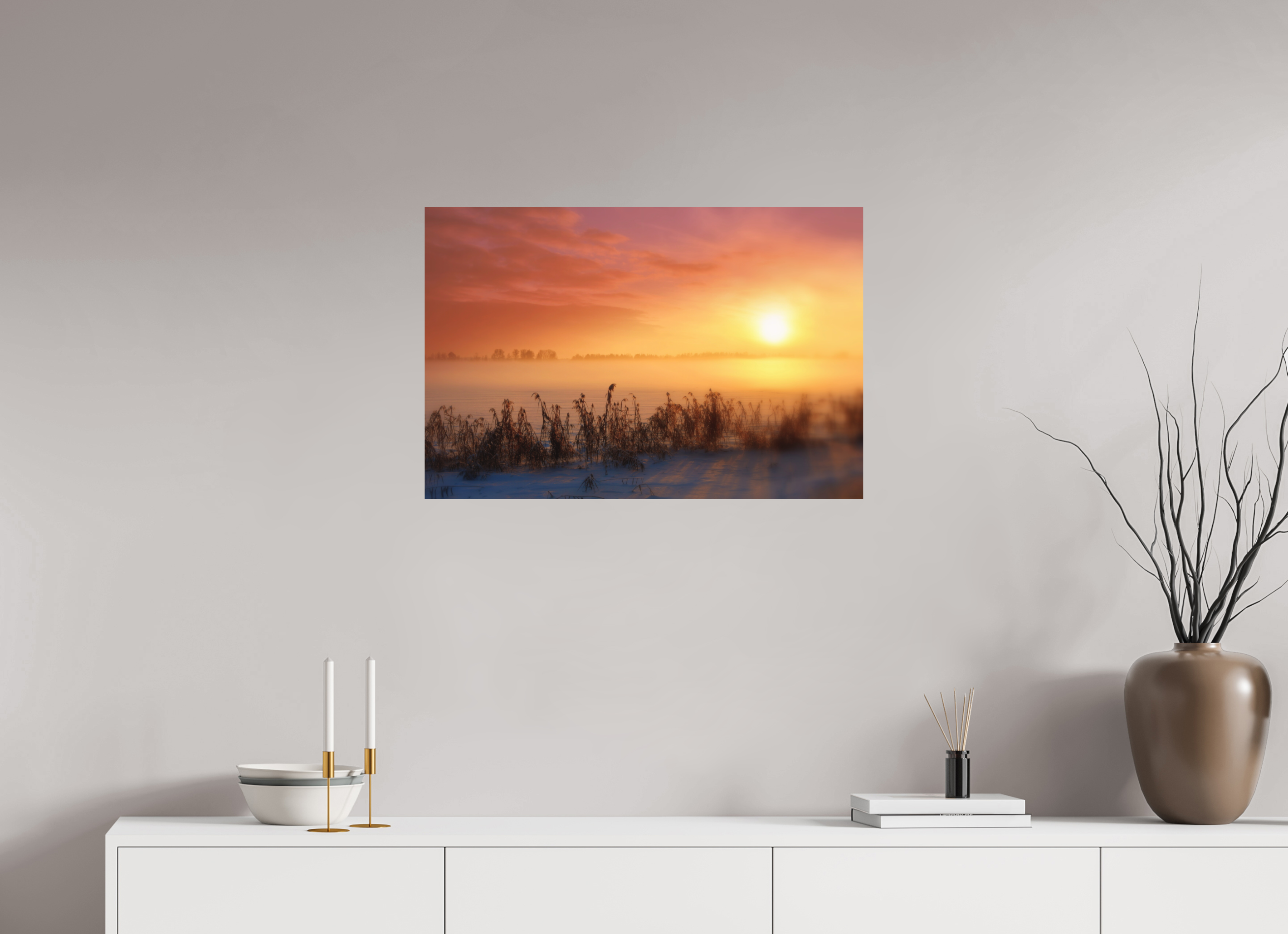 75 x 50 cm, Direct Print on Aluminium Dibond Colour CREME BRULEE