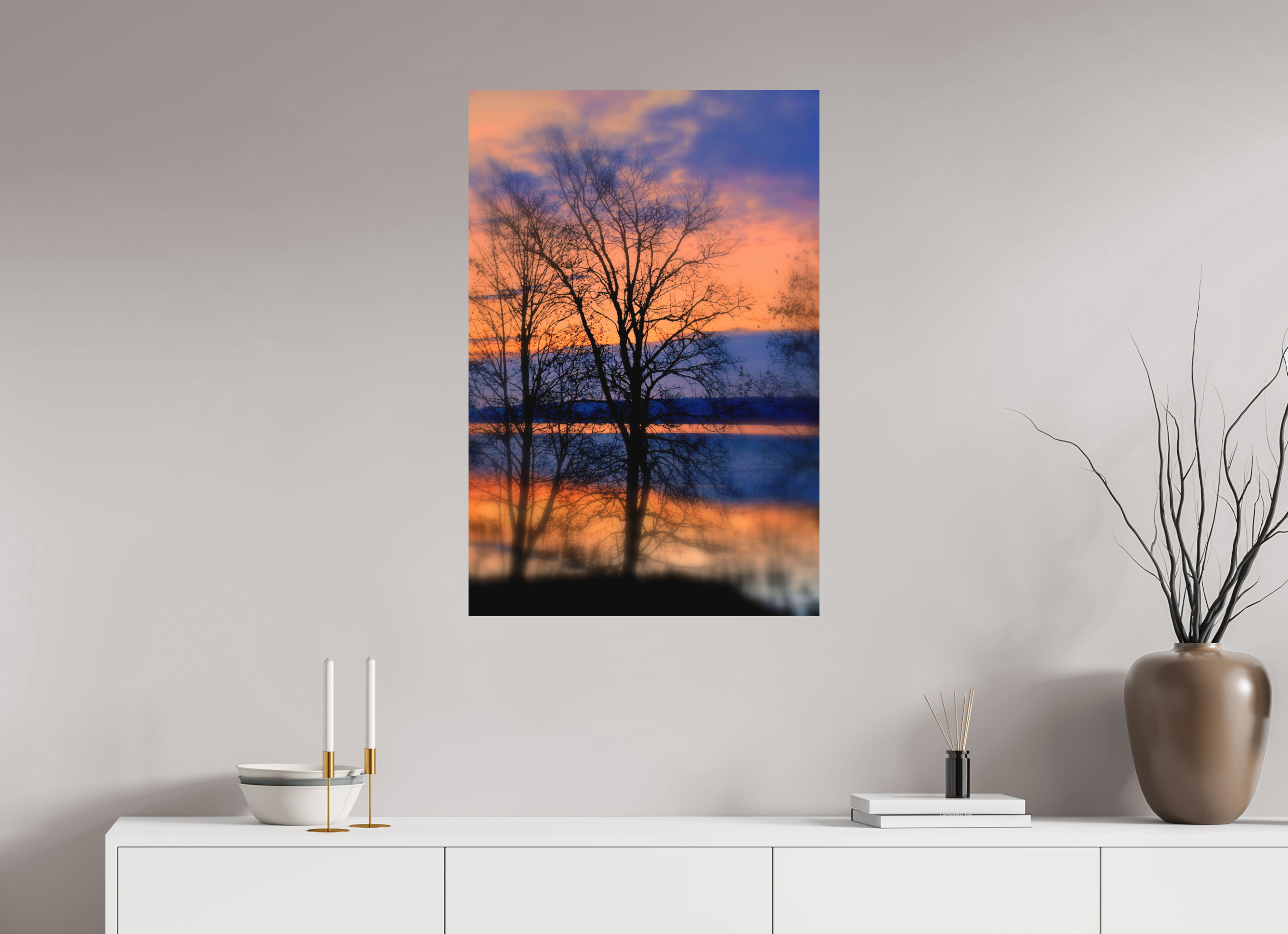 60 x 90 cm, Direct Print on Aluminium Dibond Colour NOVEMBER TREES