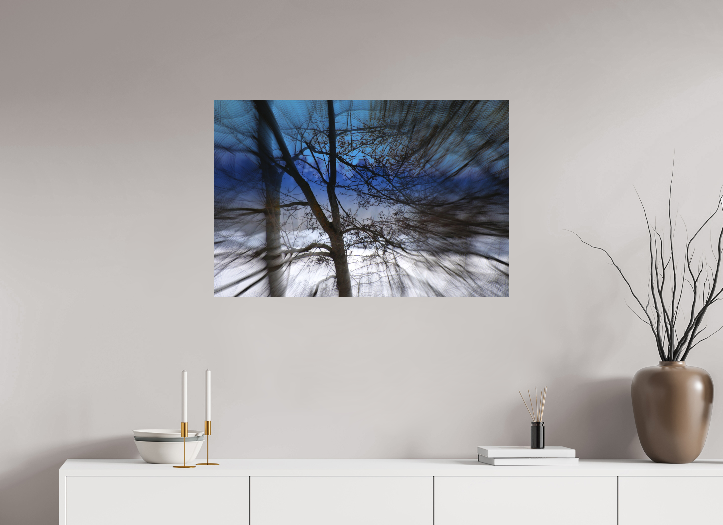 90 x 60 cm, Direct Print on Aluminium Dibond Colour SAPPHIRE MYSTERY