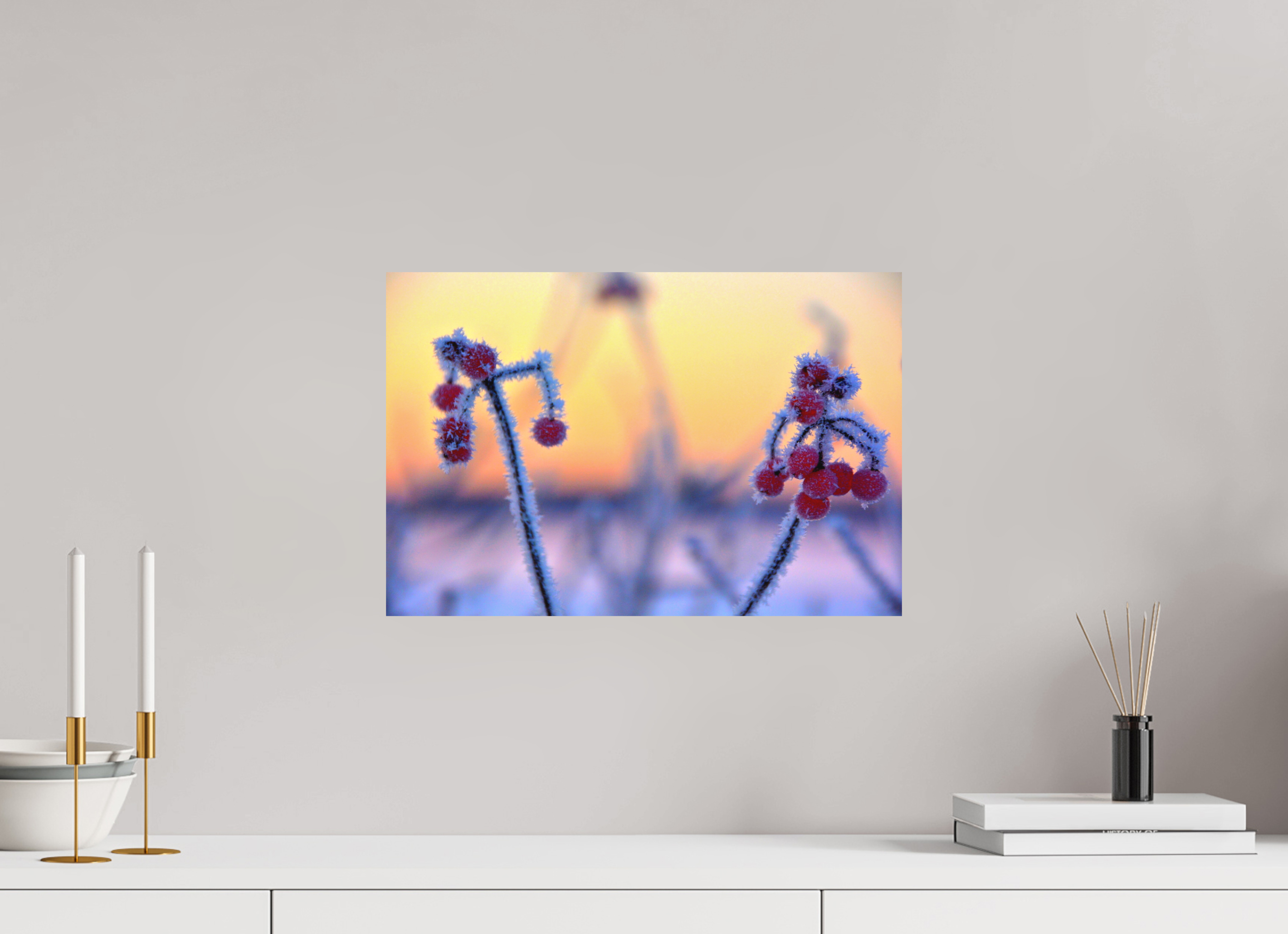 45 x 30 cm, Direct Print on Aluminium Dibond Colour FROZEN BERRIES