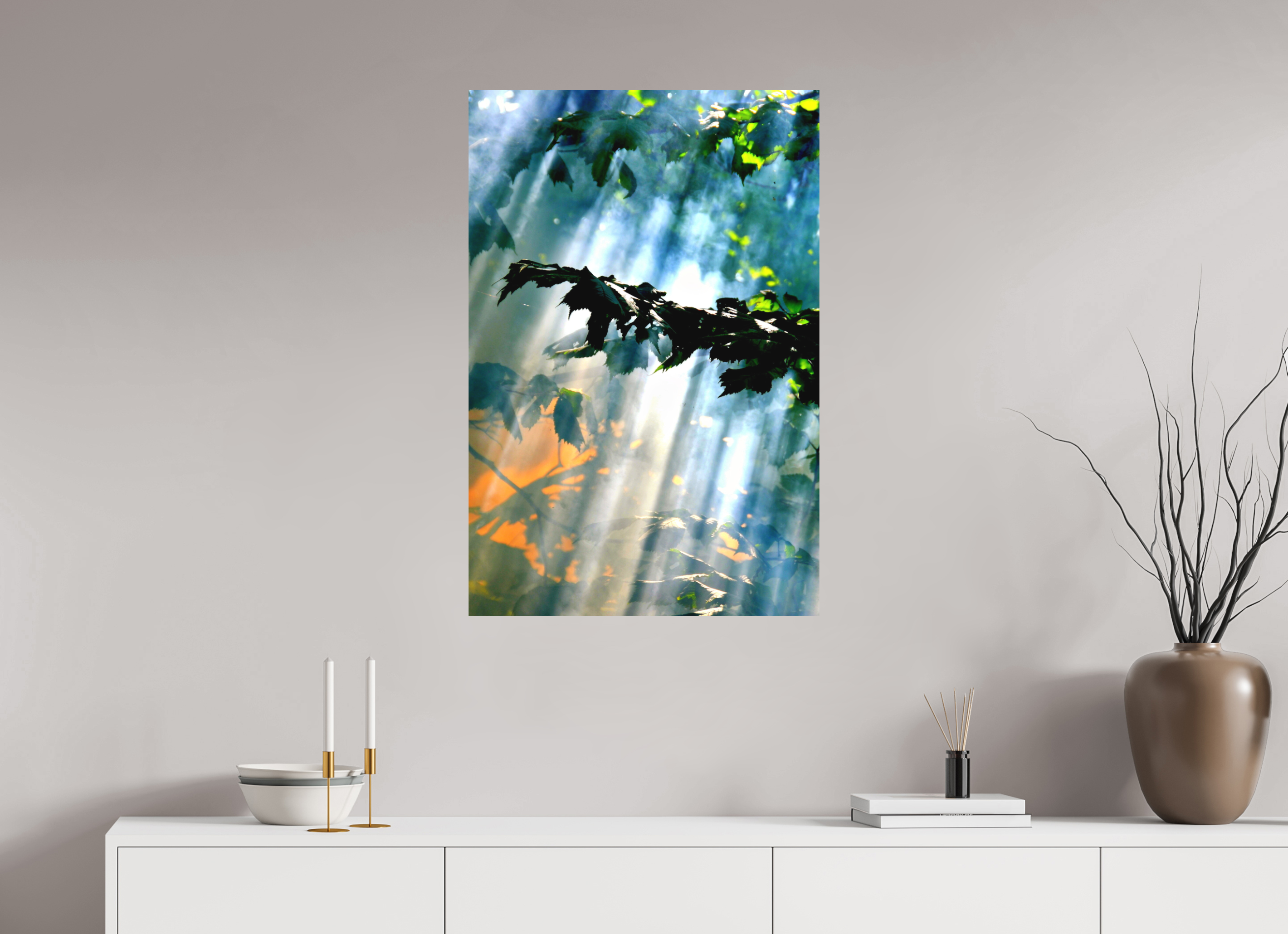 60 x 90 cm, Direct Print on Aluminium Dibond Colour FLOW OF SOFT LIGHT