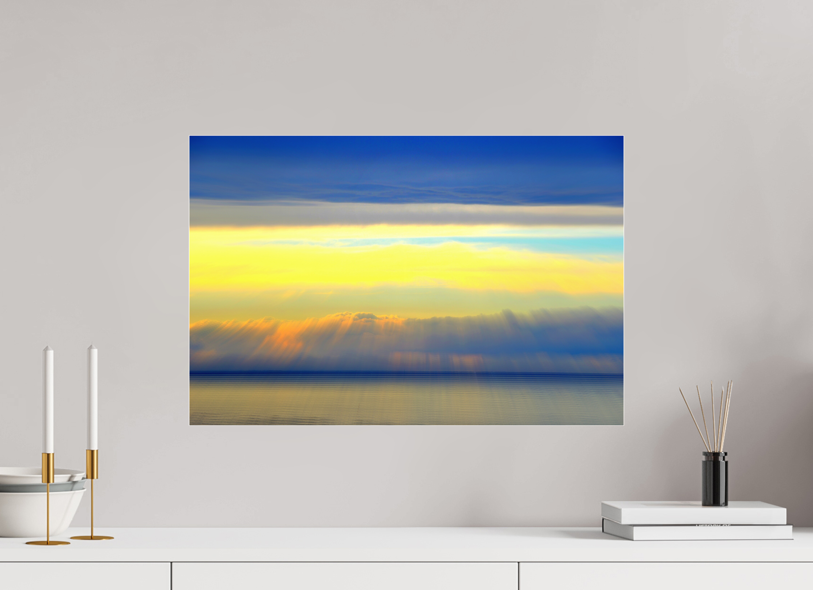 60 x 40 cm, Under Acrylic Glass Colour GOLD BETWEEN