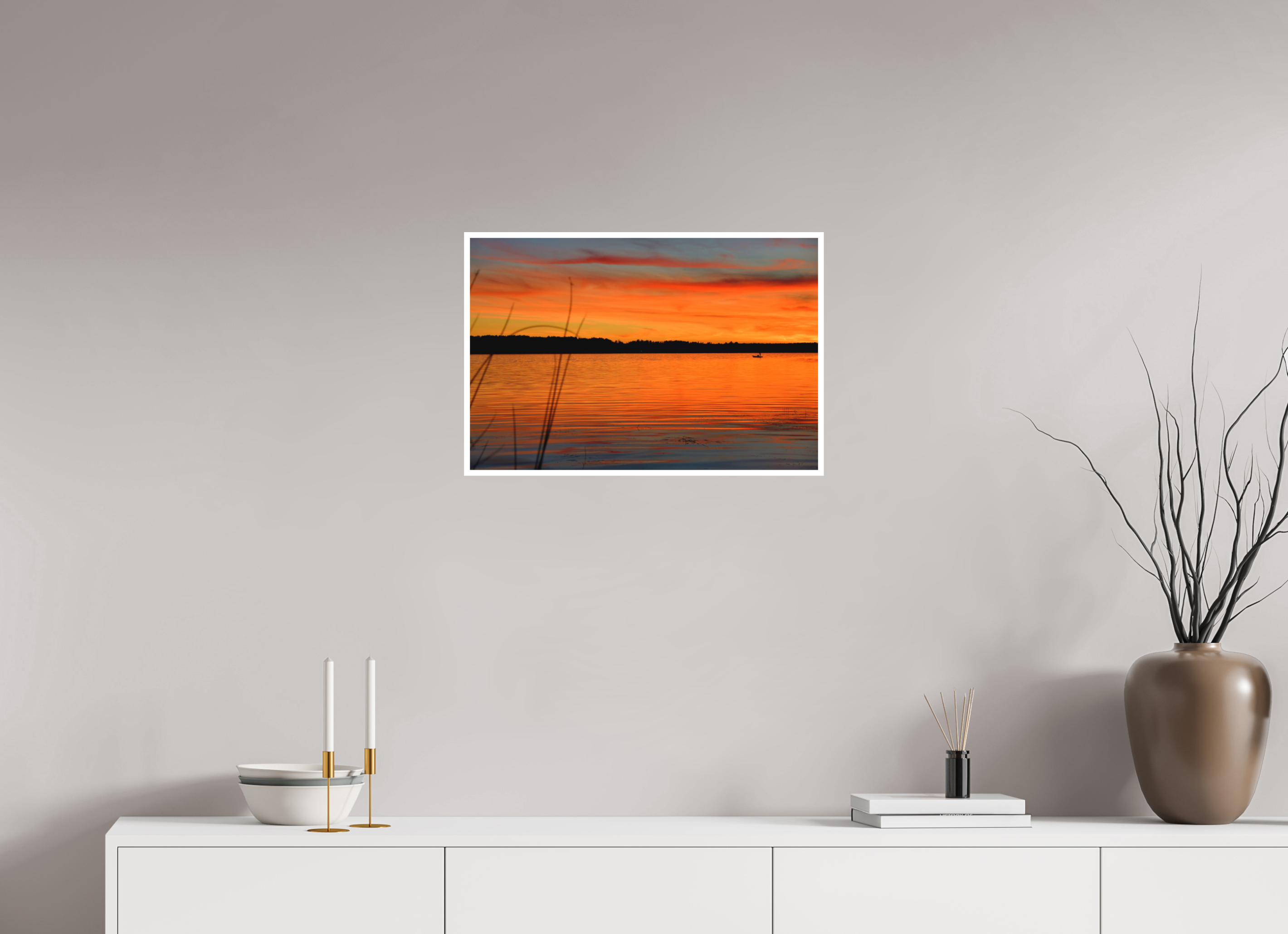 60 x 40 cm, Hahnemuhle Photo Rag 308gsm Gliclee Fine Art Paper AUTUMN RIVERSIDE SUNSET