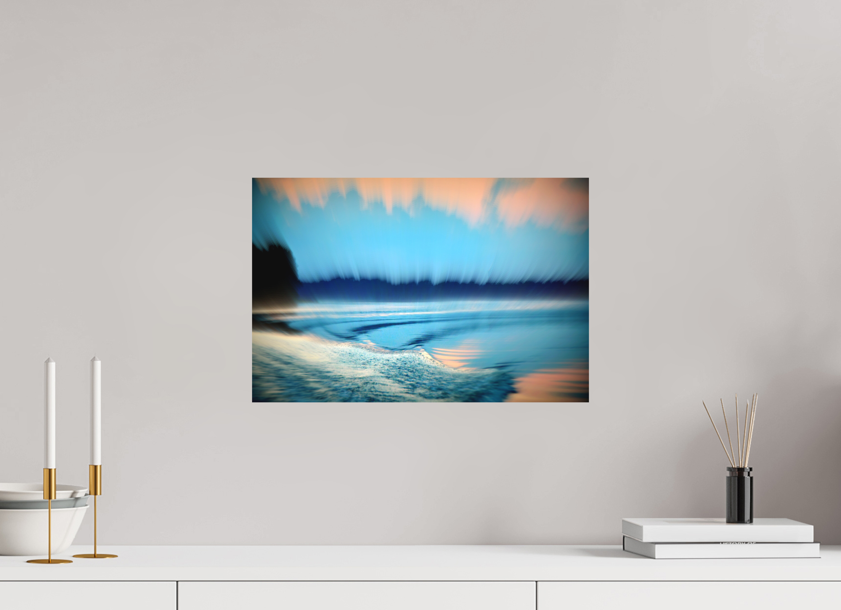 45 x 30 cm, Direct Print on Aluminium Dibond Colour BEHIND THE BOAT