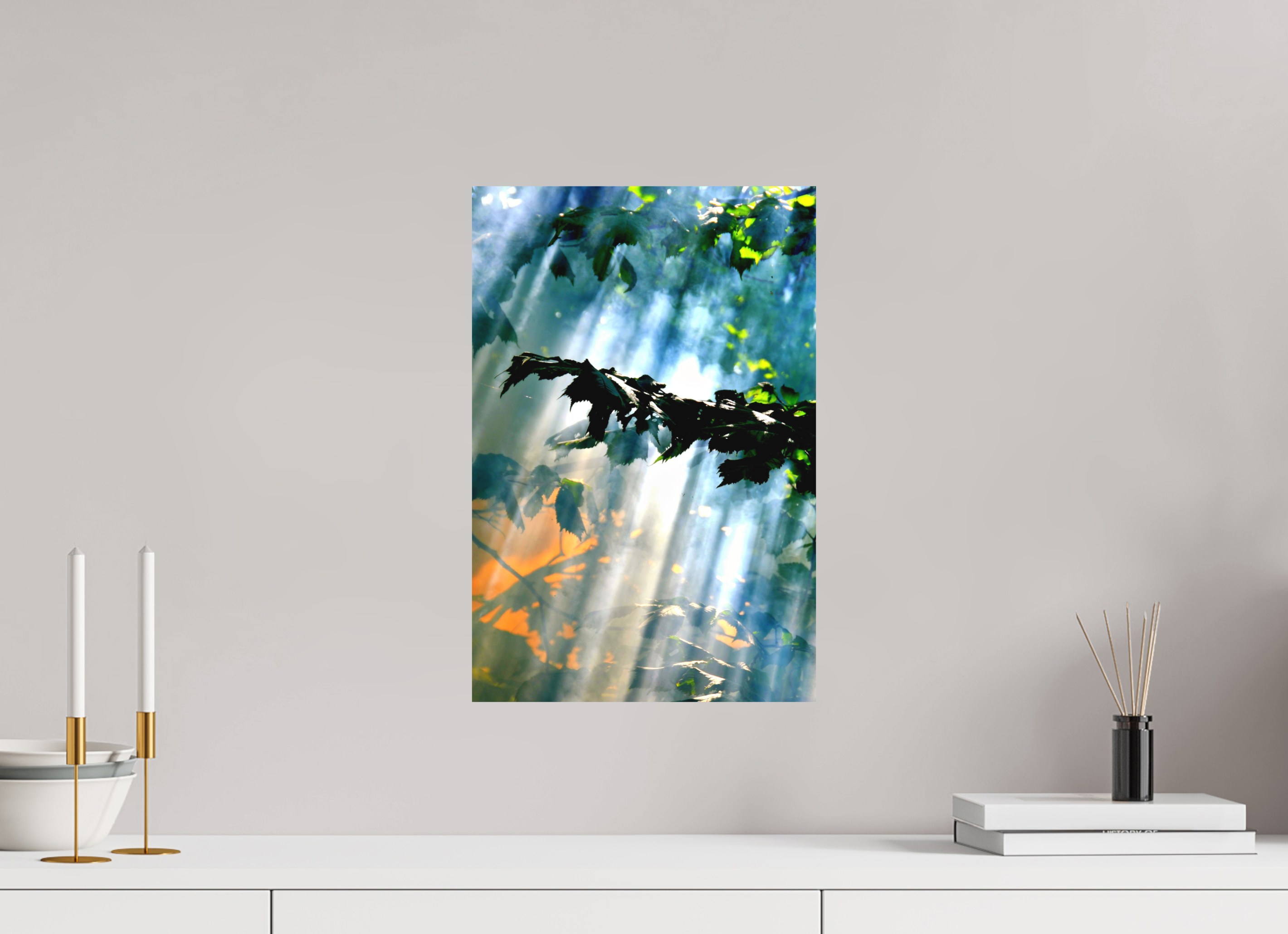 30 x 45 cm, Direct Print on Aluminium Dibond Colour FLOW OF SOFT LIGHT