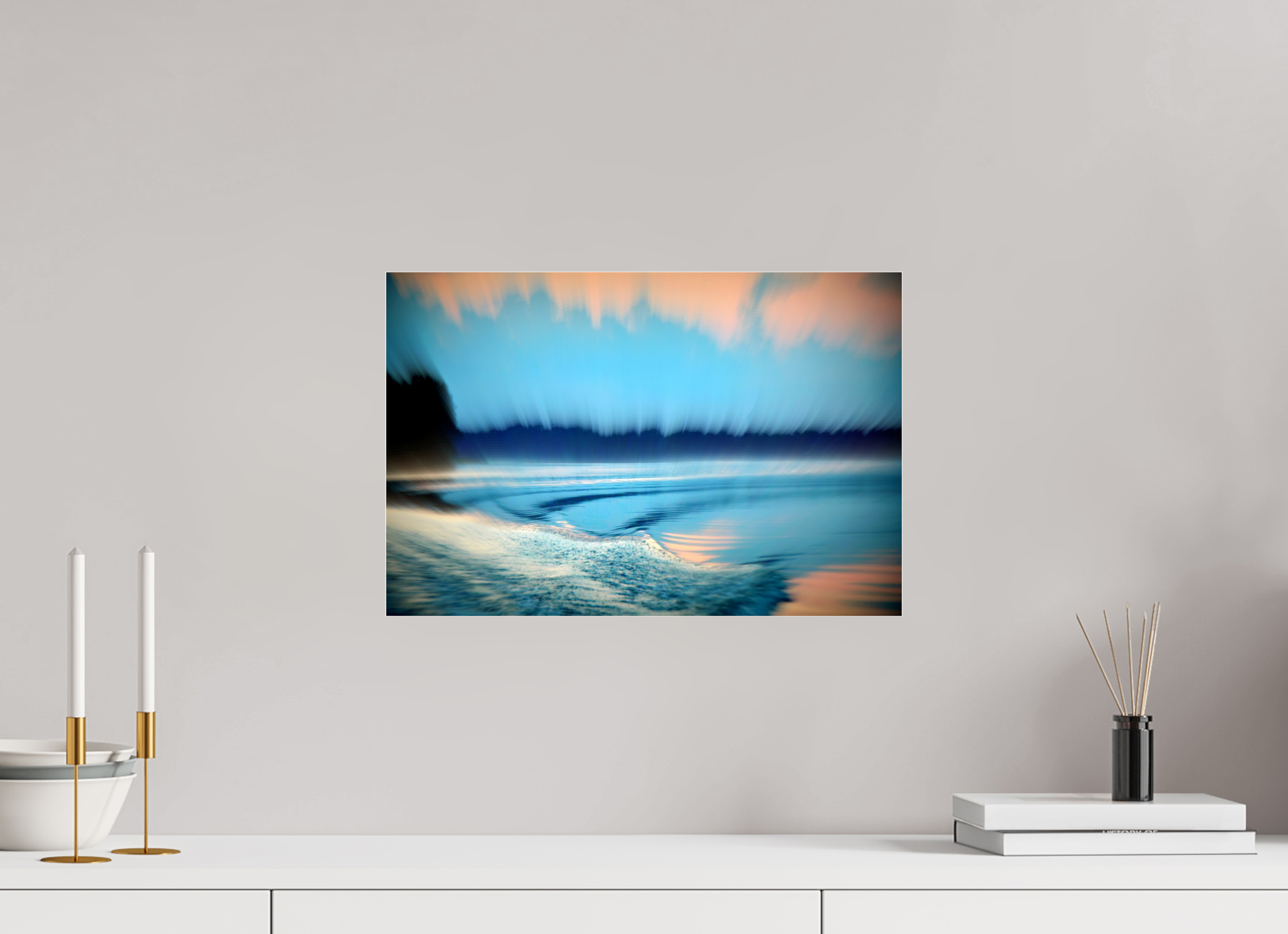 45 x 30 cm, Under Acrylic Glass Colour BEHIND THE BOAT