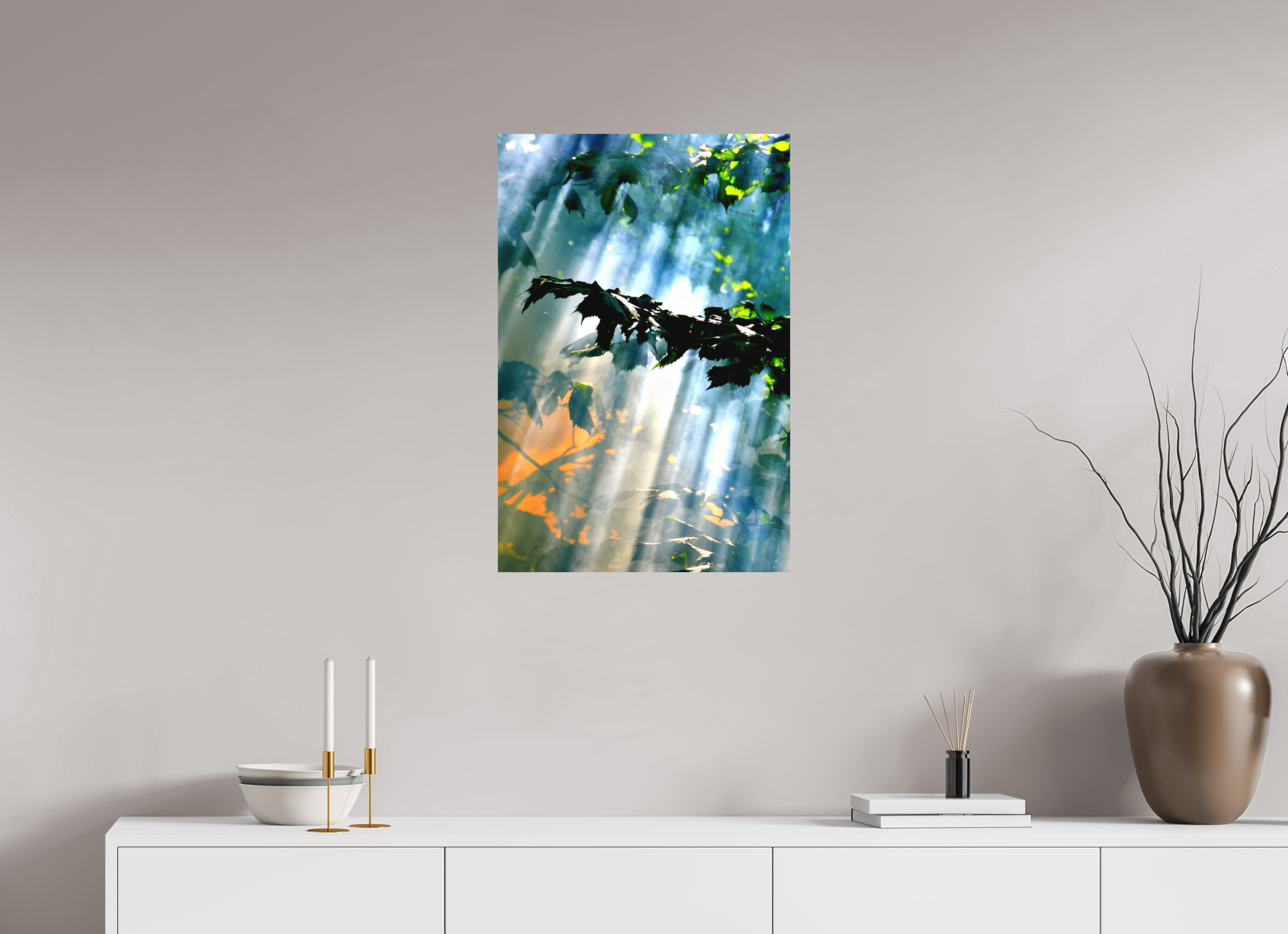 50 x 75 cm, Direct Print on Aluminium Dibond Colour FLOW OF SOFT LIGHT