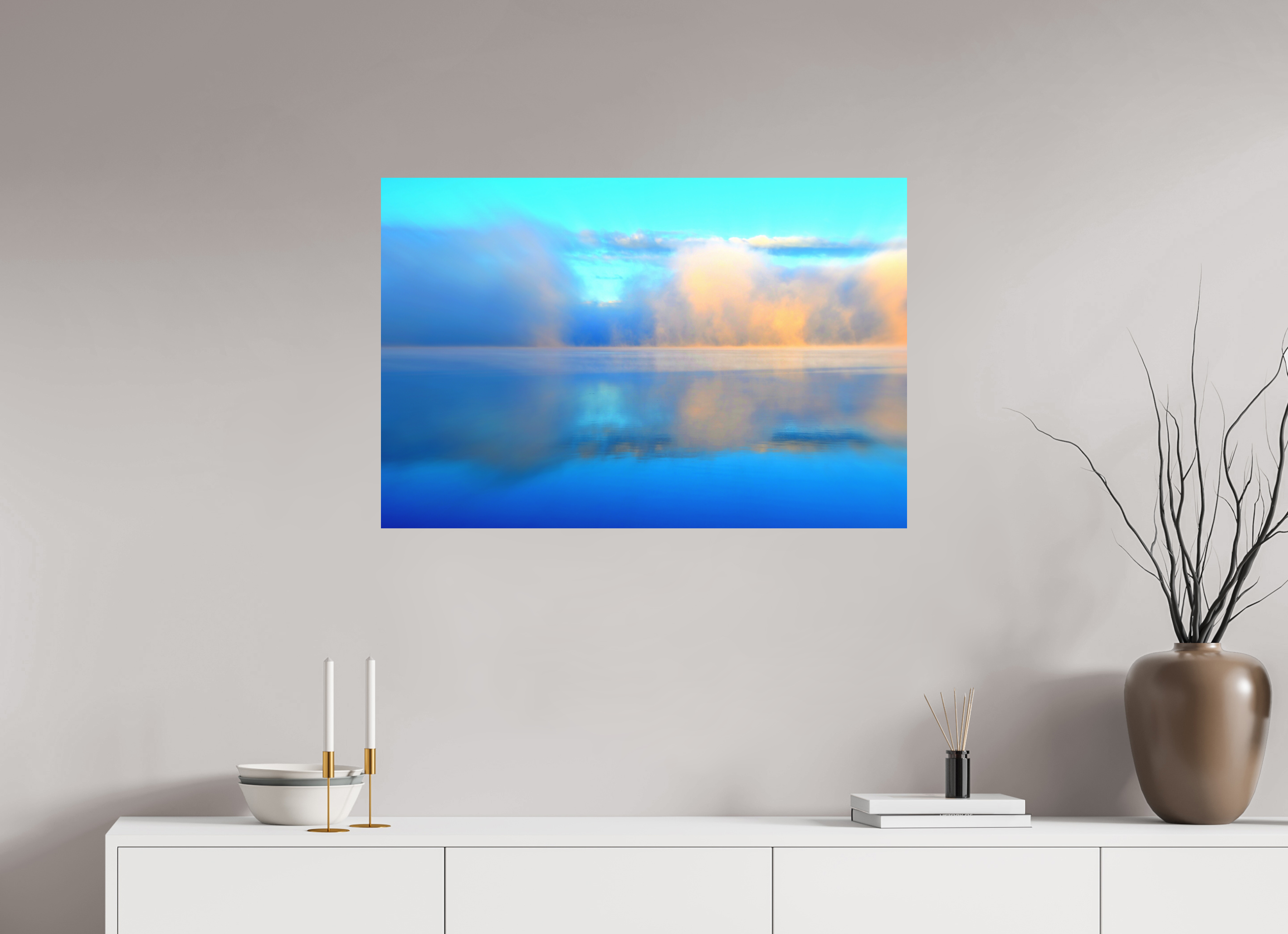90 x 60 cm, Direct Print on Aluminium Dibond Colour CALMNESS