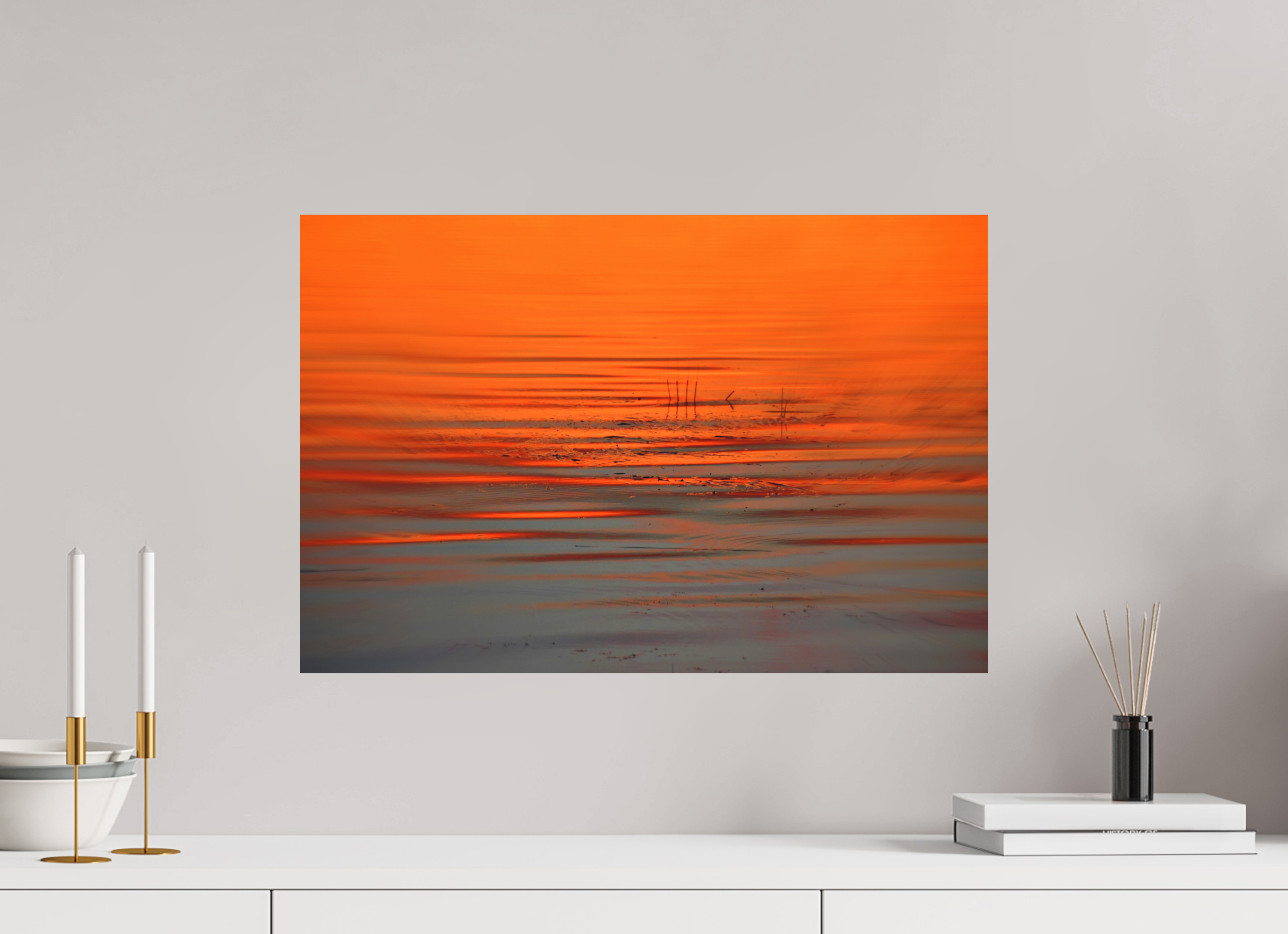 60 x 40 cm, Direct Print on Aluminium Dibond Colour ORANGE MOOD