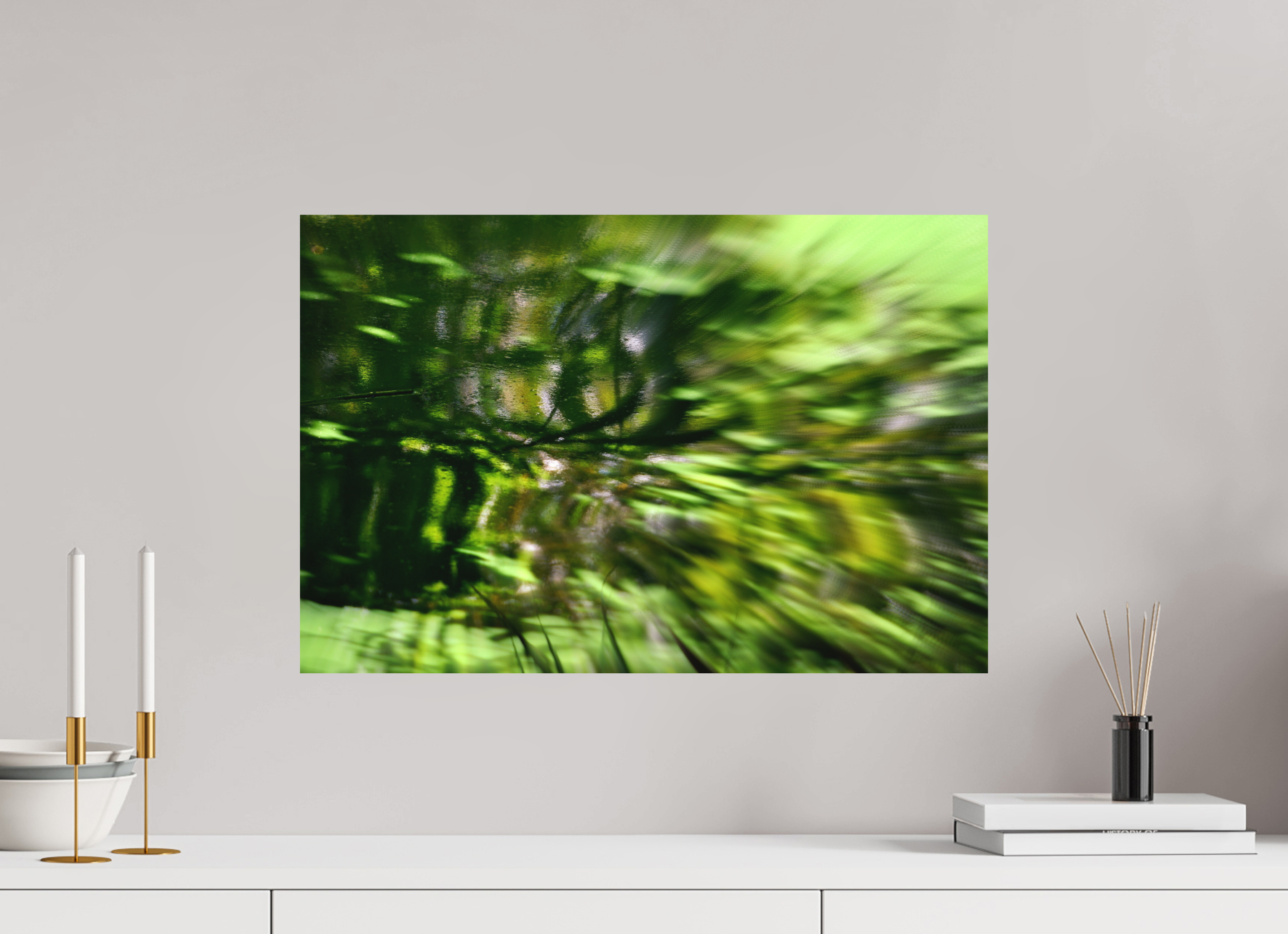 60 x 40 cm, Direct Print on Aluminium Dibond Colour GREEN MOOD