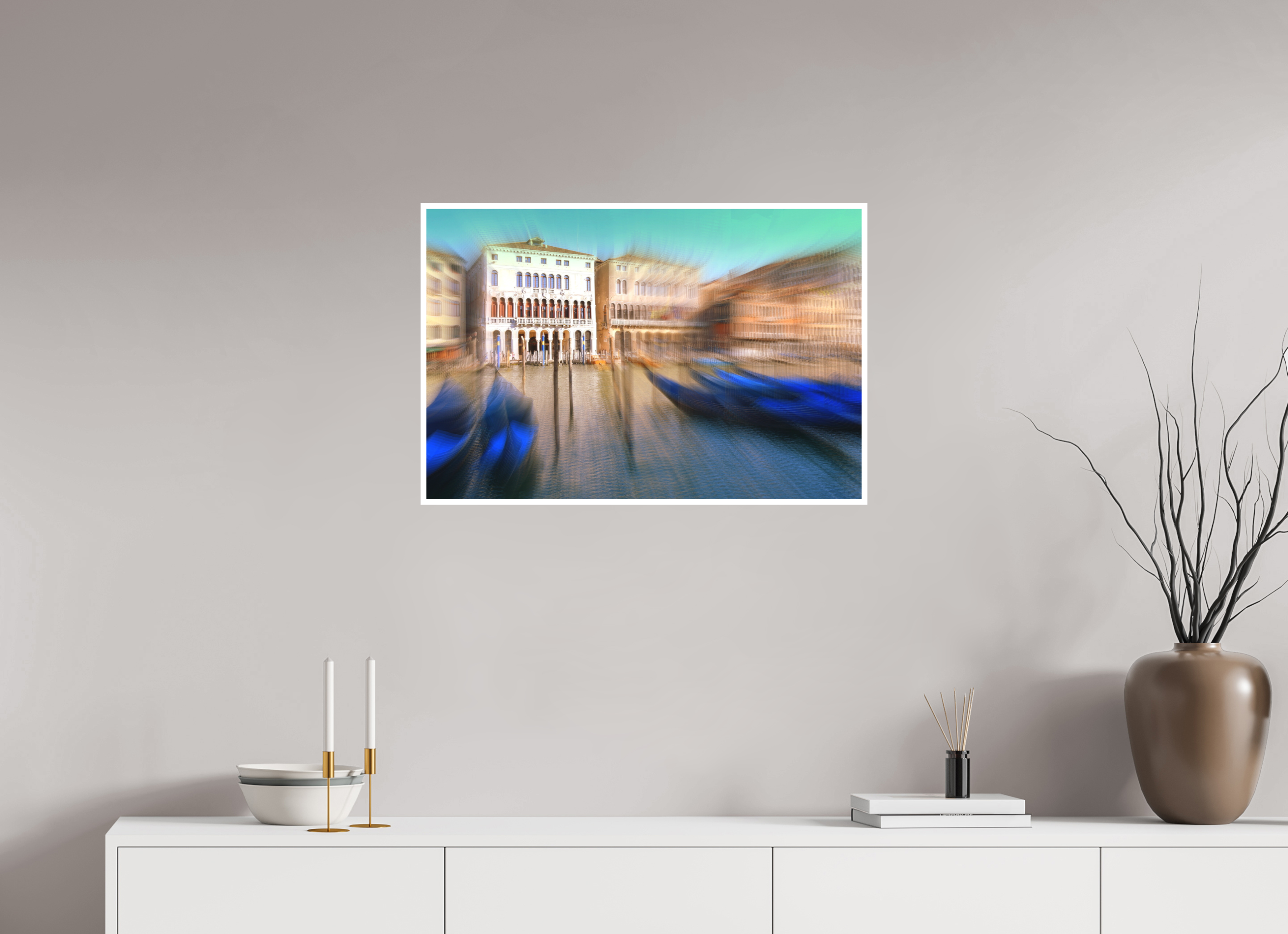 75 x 50 cm, Hahnemuhle Photo Rag 308gsm Gliclee Fine Art Paper BLUE GONDOLAS