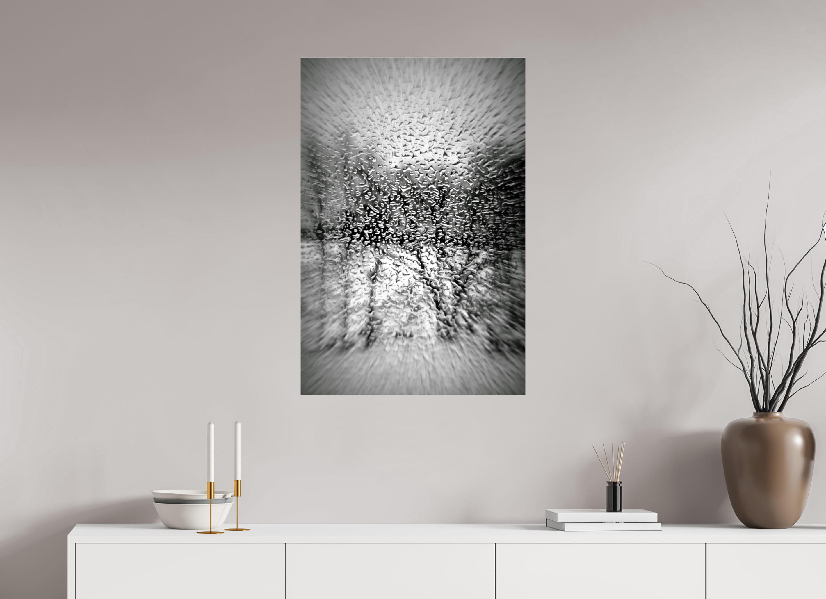 60 x 90 cm, Photo Print Under Acrylic Glass WINTER TREES IN TEARS