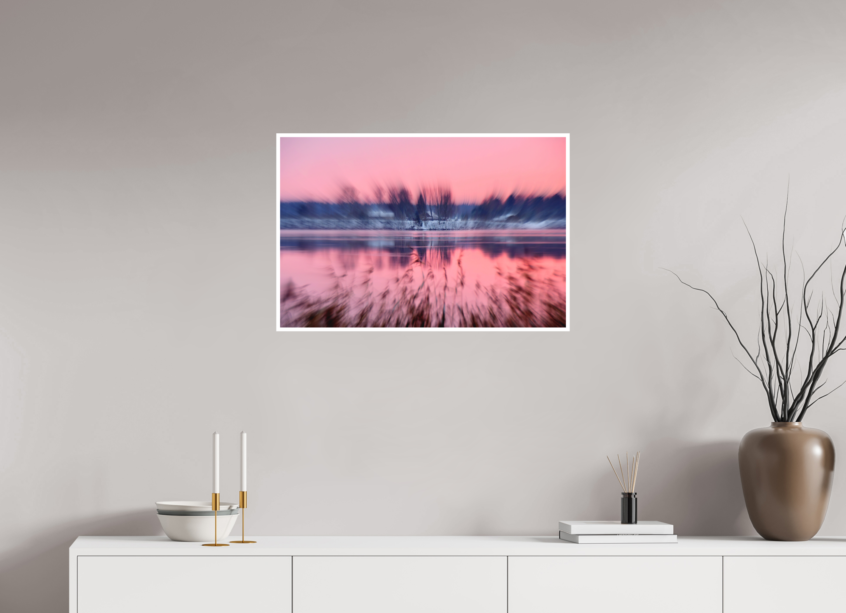 75 x 50 cm, Hahnemuhle Photo Rag 308gsm Gliclee Fine Art Paper RIVERSIDE IN PINK